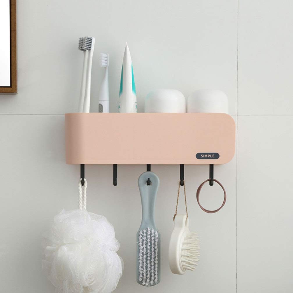 Zerodeko 1-Piece Heavy Duty Kitchen Wall Mounted Storage Rack - Space Saving Organizer for Plates, Towels & Keys - Perfect for Kitchen, Bathroom & Pantry Organization (Pink)