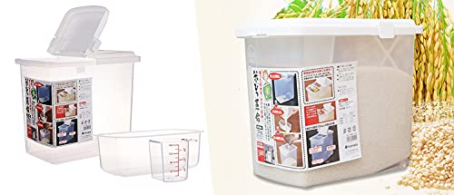 JapanBargain 1826 - Large Japanese Rice & Pet Food Storage Container for Dry Food, Dog Food, Cat Food - 22 lbs Capacity (1-Pack) - Perfect for Kitchen Pantry Organization & Bulk Pet Food Storage