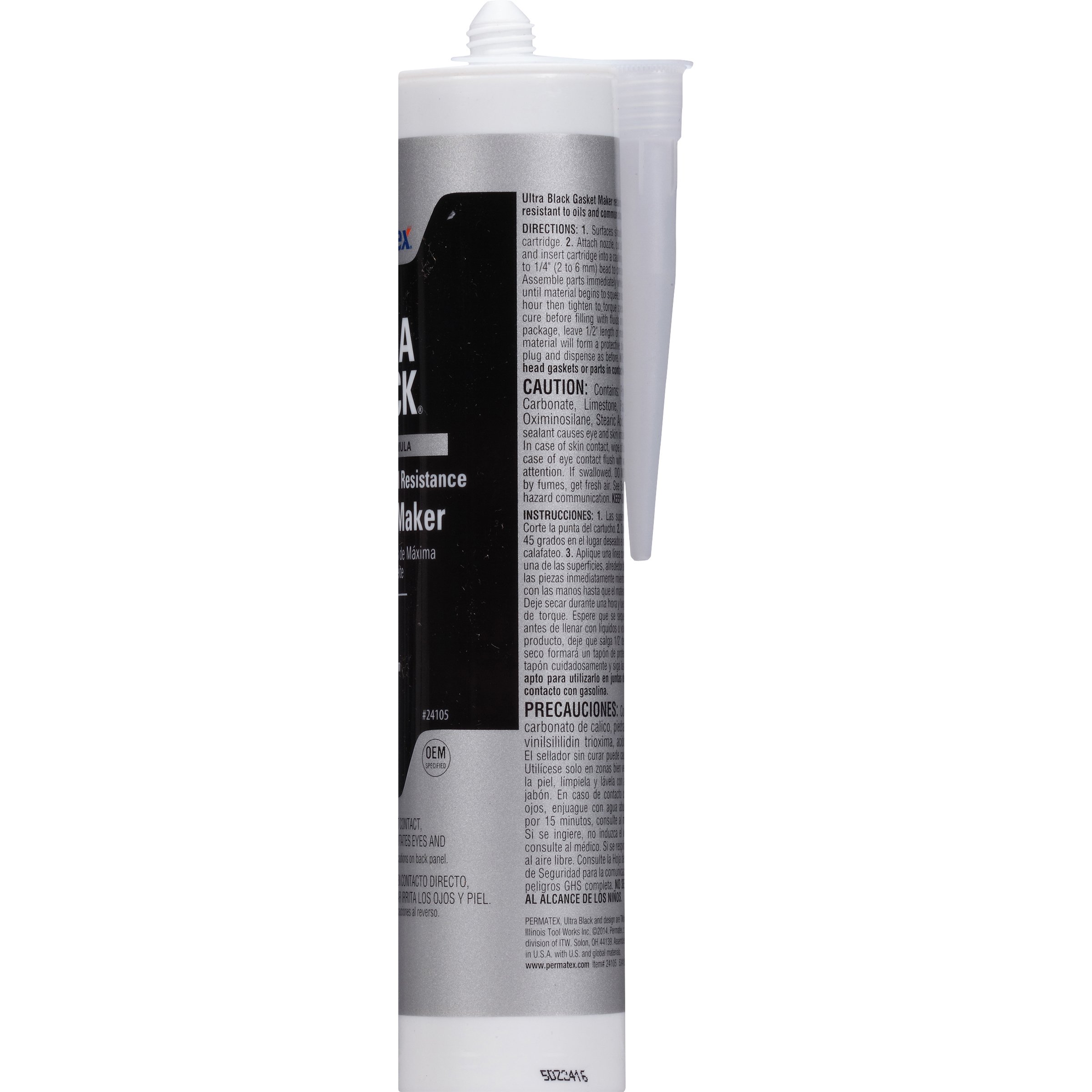 Permatex 24105-12PK Ultra Black High-Temp RTV Silicone Gasket Maker - Maximum Oil Resistance, 13 oz Tube (12-Pack) - Ideal for Automotive Engines, Transmissions & Marine Applications