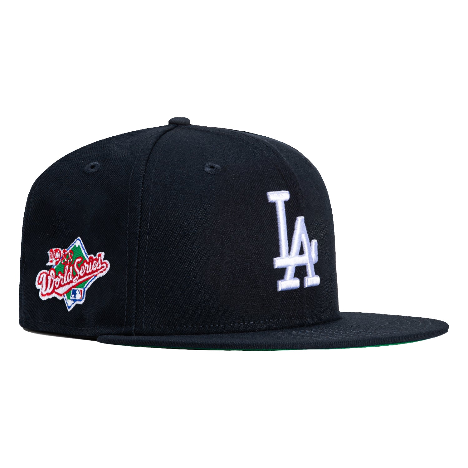 New Era 59Fifty Los Angeles Dodgers 1988 World Series Patch Snapback Hat - Navy & White - Official MLB Baseball Cap for Men & Women - Perfect for Games, Fan Gear & Streetwear Fashion