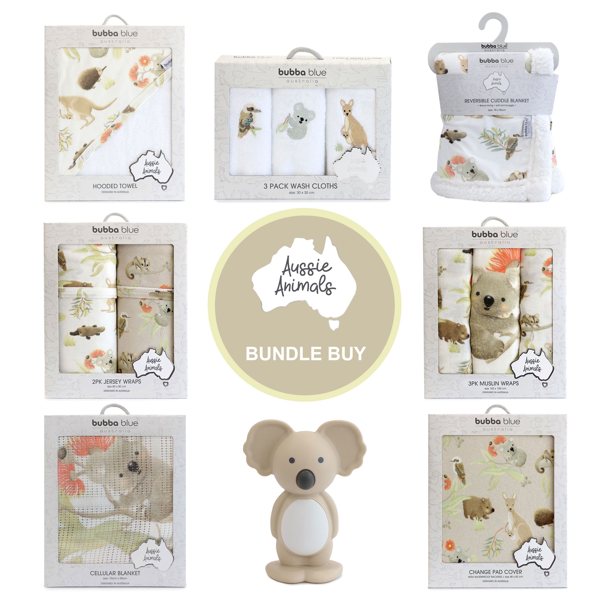 Australian Animals Plush Toy Bundle - Cute Kangaroo & Koala Stuffed Animals for Kids | Perfect for Gifts, Nursery Decor & Playtime