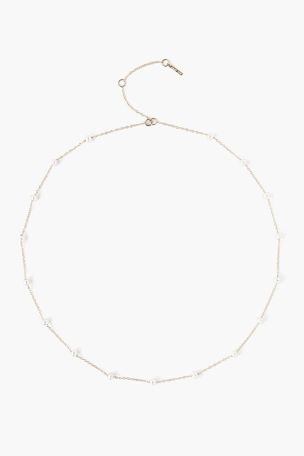 14K White Freshwater Pearl Necklace for Women - Elegant Dainty Jewelry Gift for Wedding, Anniversary & Special Occasions