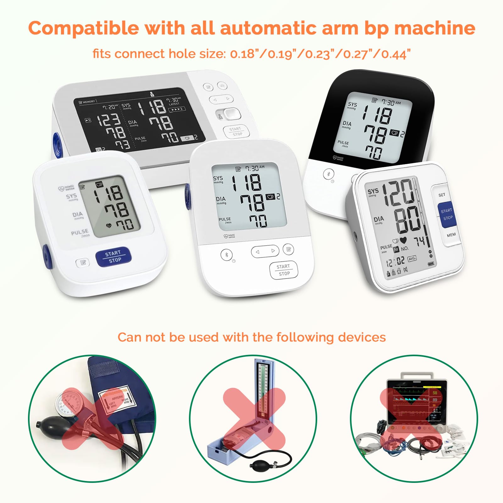 Small Child Blood Pressure Cuff 6.7-8.7 inch (17-22cm) - Pediatric BP Cuff for Kids & Women with 5 Universal Connectors | Compatible with Most Blood Pressure Monitors | Perfect for Home Use, Clinics & Pediatric Checkups