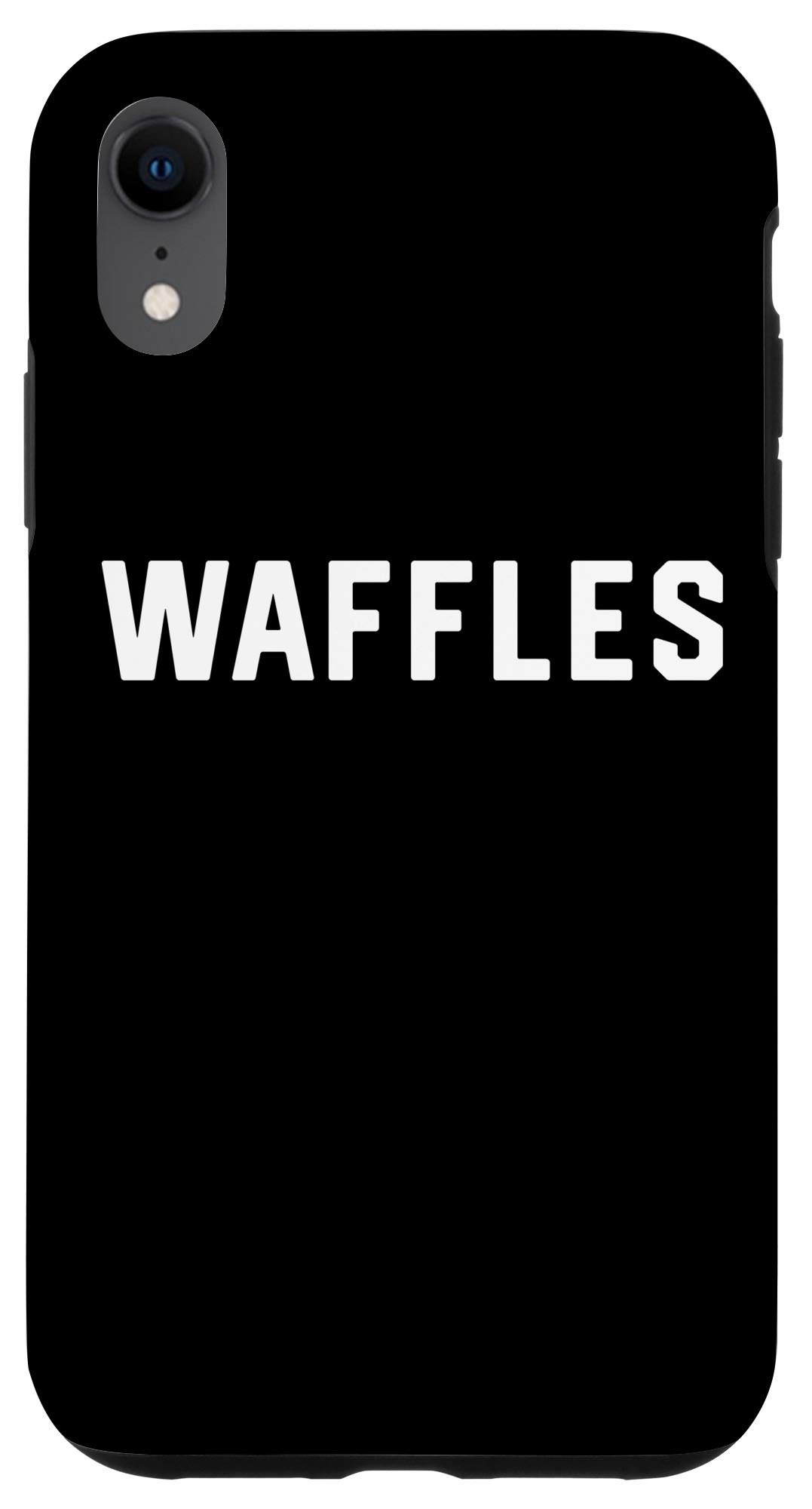 iPhone XR I Love Waffles Case - Cute Waffle Pattern Protective Cover for iPhone XR - Perfect for Breakfast Lovers & Foodie Gifts