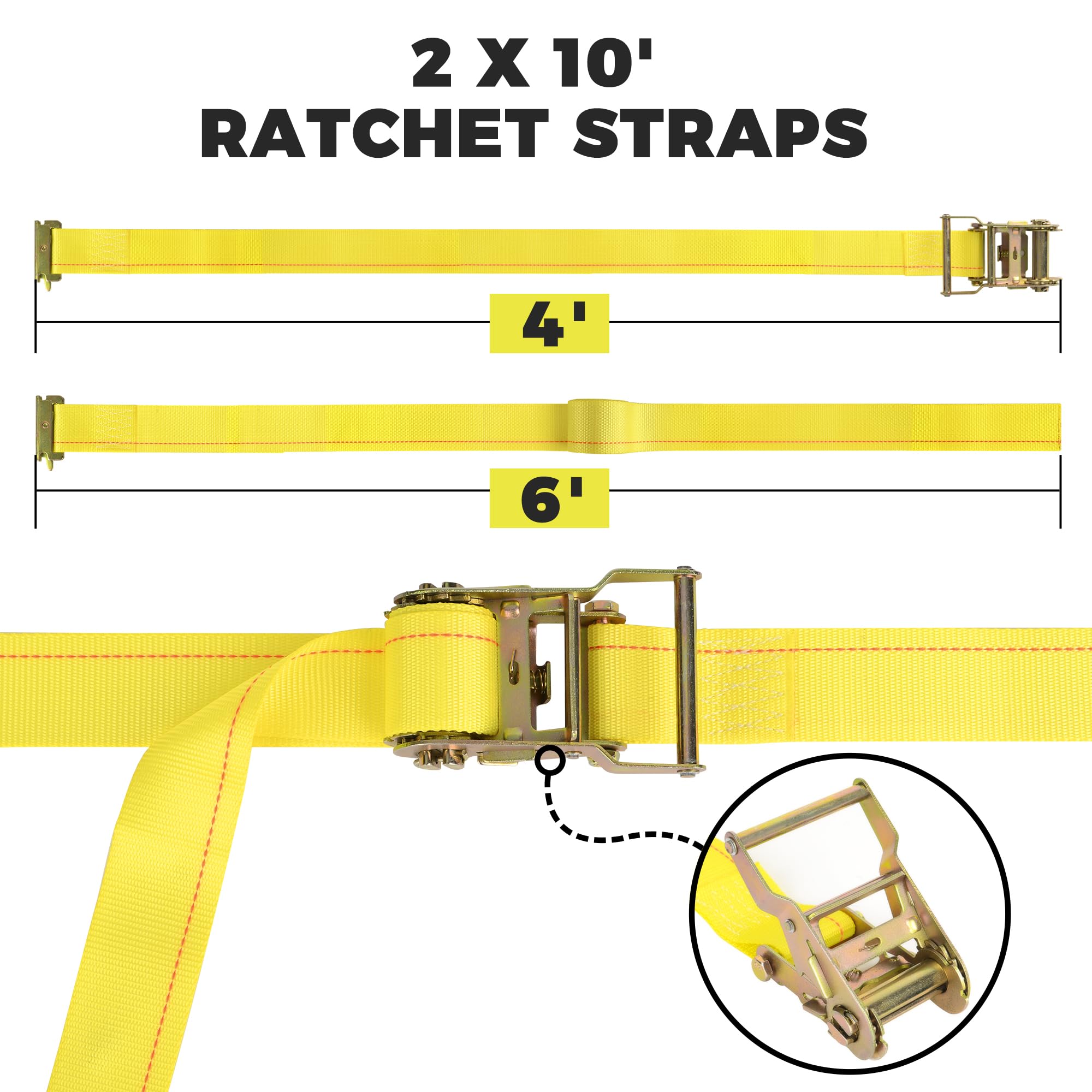 E Track Rail Tie-Down Kit - 4 Rails (16’’ Tracks) with E Track Accessories for Cargo Control - Heavy Duty Trailer Tie Downs & Anchors System - Perfect for Enclosed Trailers, Service Trucks & Vehicle Cargo Securing