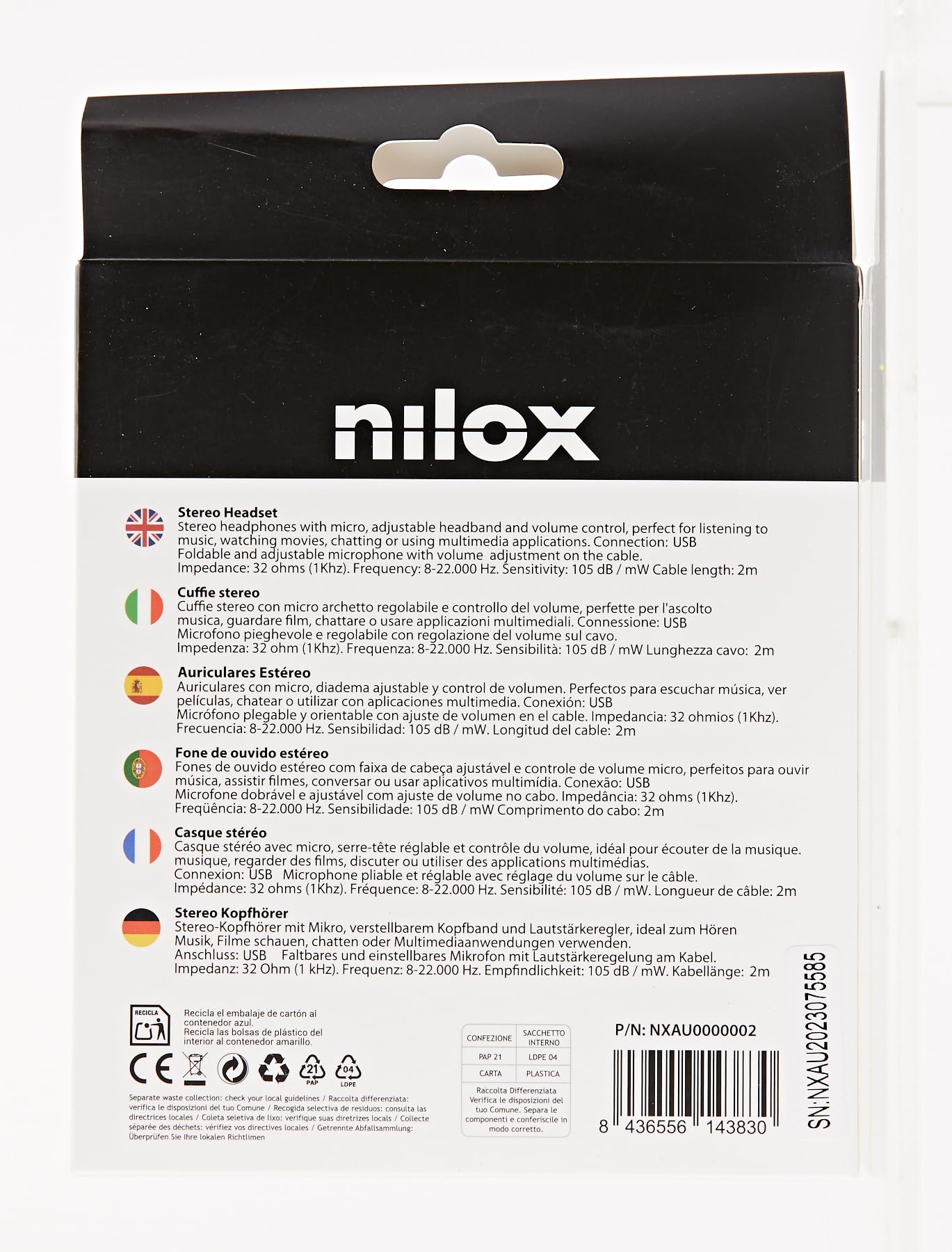 NILOX USB Gaming Headset with Microphone - Noise Cancelling Over-Ear Headphones for PC, Laptop, PS4, Xbox - Perfect for Gaming, Streaming & Online Classes