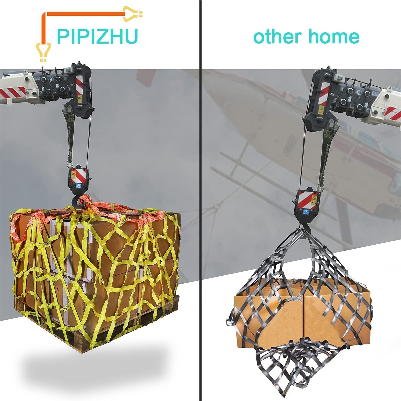Heavy Duty Elastic Cargo Net - Polyester Lifting Hoisting Net for Luggage & Equipment | Secure Transport Protection | Ideal for Trucks, SUVs, Boats & Warehouse Storage