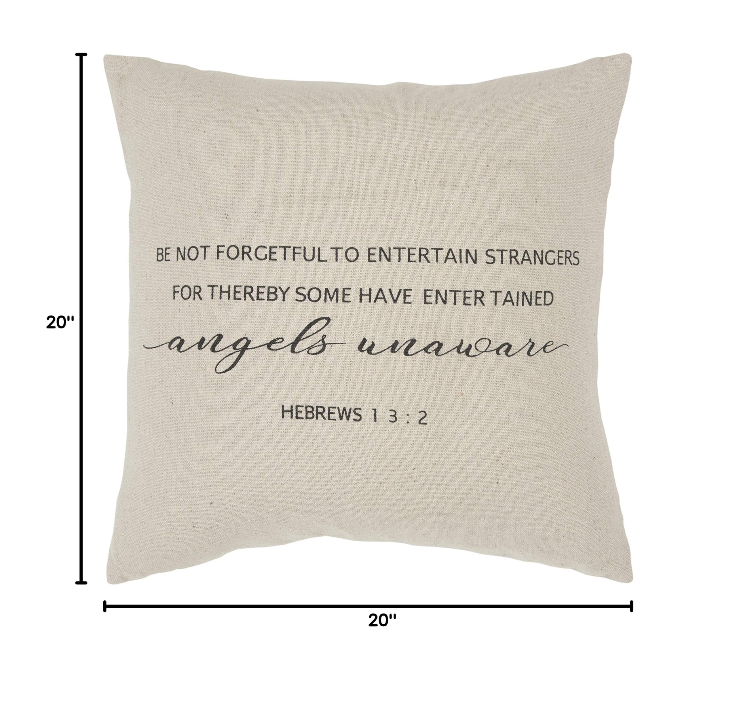 Rizzy Home Sentimental Natural Decorative Throw Pillow Covers - Soft Boho Chic Cushion for Living Room Sofa, Bedroom Decor & Cozy Home Accents