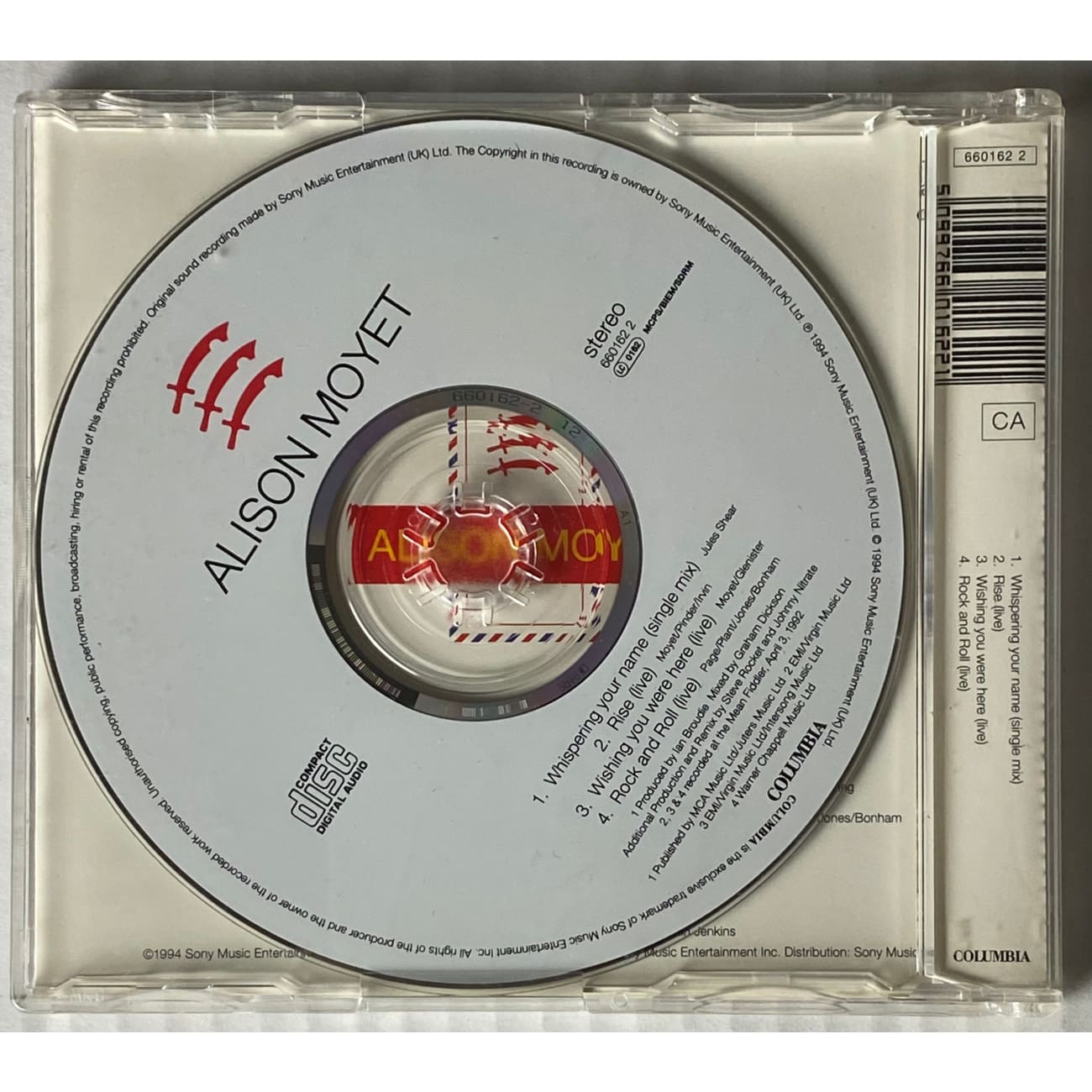 Alison Moyet - Whispering Your Name (1994) CD | Vintage Pop Music Album | Perfect for Collectors & 90s Music Fans