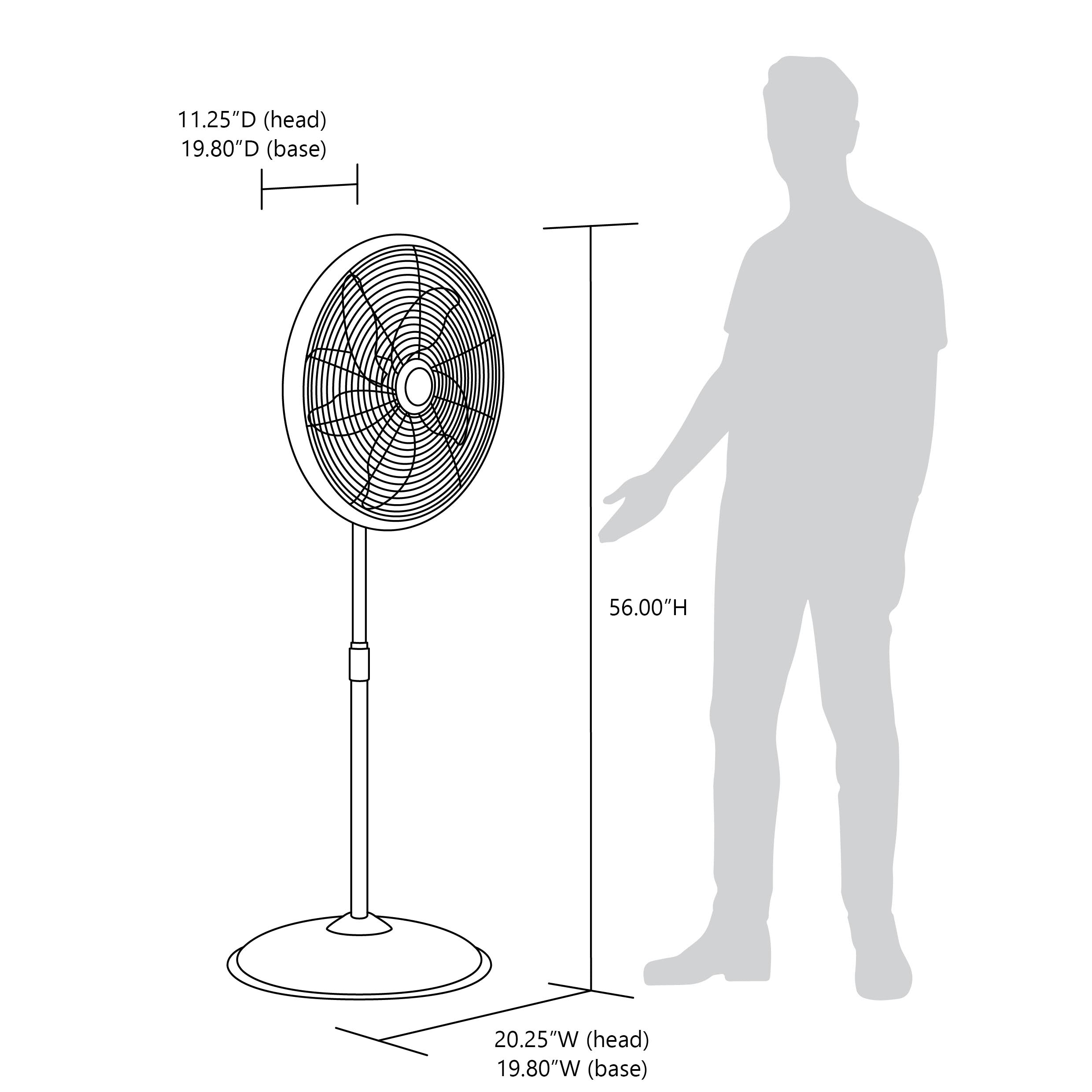 Newair® 2800 CFM Outdoor Misting Pedestal Fan - High Power Cooling Fan with Water Spray for Patio, Poolside, Backyard, and Deck Use
