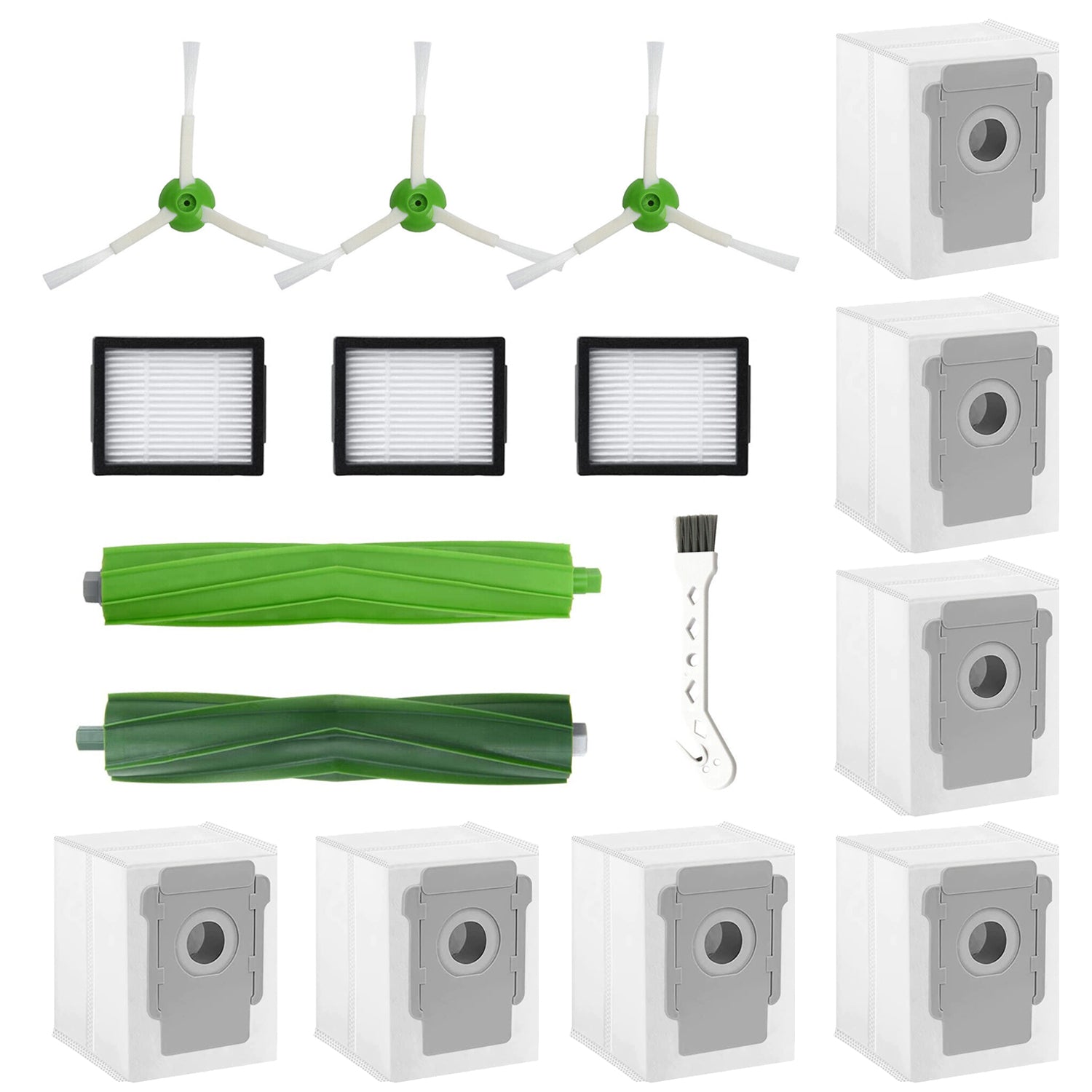 iRobot Roomba E & i & j Series Replacement Accessories Kit - Compatible with E5, E6, i1+, i3+, i4+, i6+, i7+, i8+, j7+ Robot Vacuums - Essential Parts for Cleaning & Maintenance - Perfect for Hardwood Floors, Carpets & Pet Hair