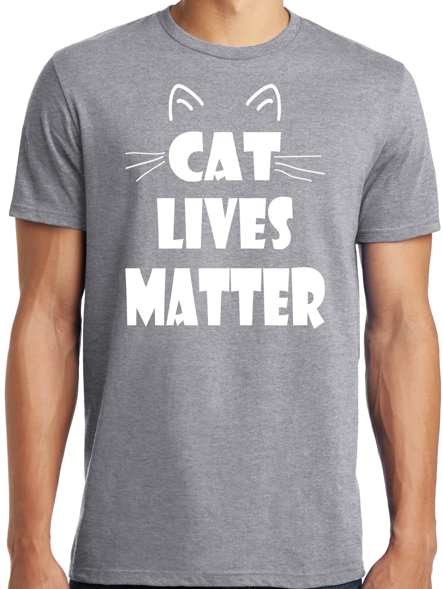 Funny Cat Lives Matter T-Shirt for Big and Tall Men - King Size Comfort Fit Cotton Tee - Perfect for Cat Lovers, Casual Wear & Humor Apparel