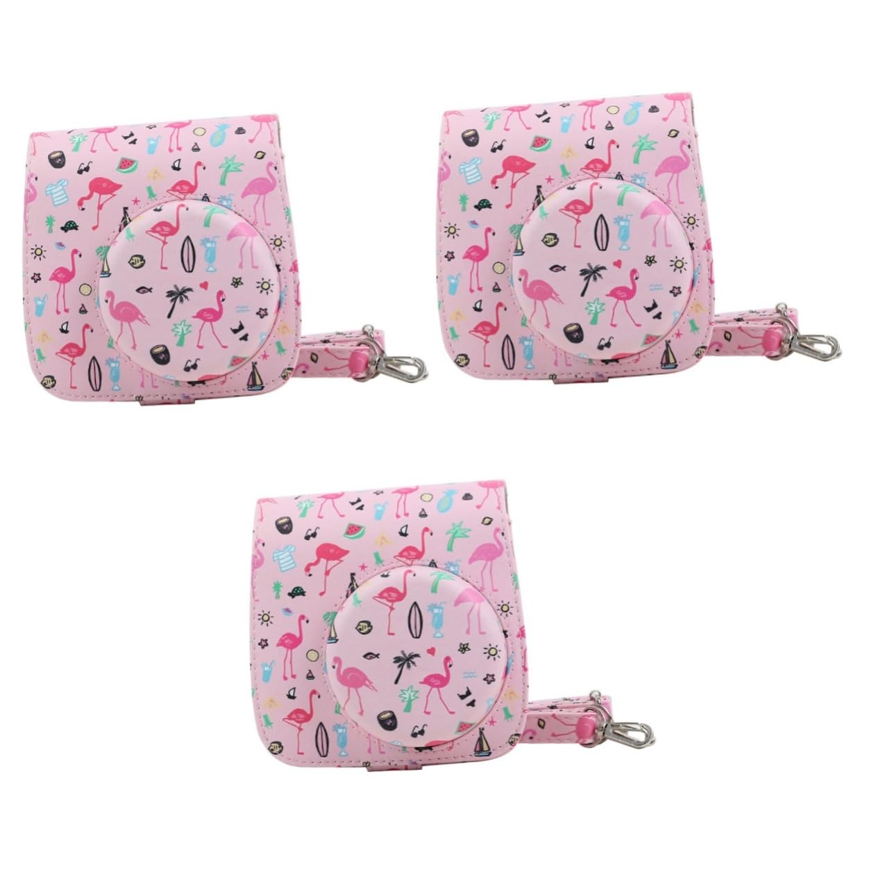 2-Pack Cute Adorable Pattern Instant Camera Case for Fujifilm Instax Mini 9 - Durable Protective Camera Bag for Travel, Parties & Everyday Use