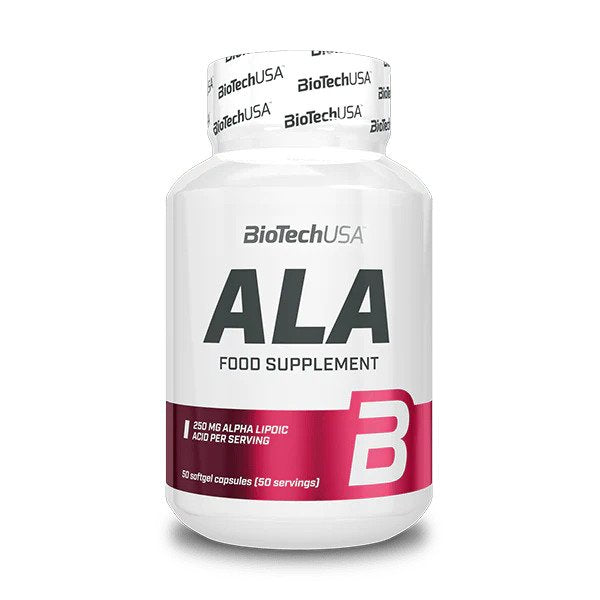 BioTechUSA ALA Alpha Lipoic Acid 250mg - 50 Capsules | Antioxidant Supplement for Energy Support & Nerve Health | Perfect for Fitness Enthusiasts & Diabetics