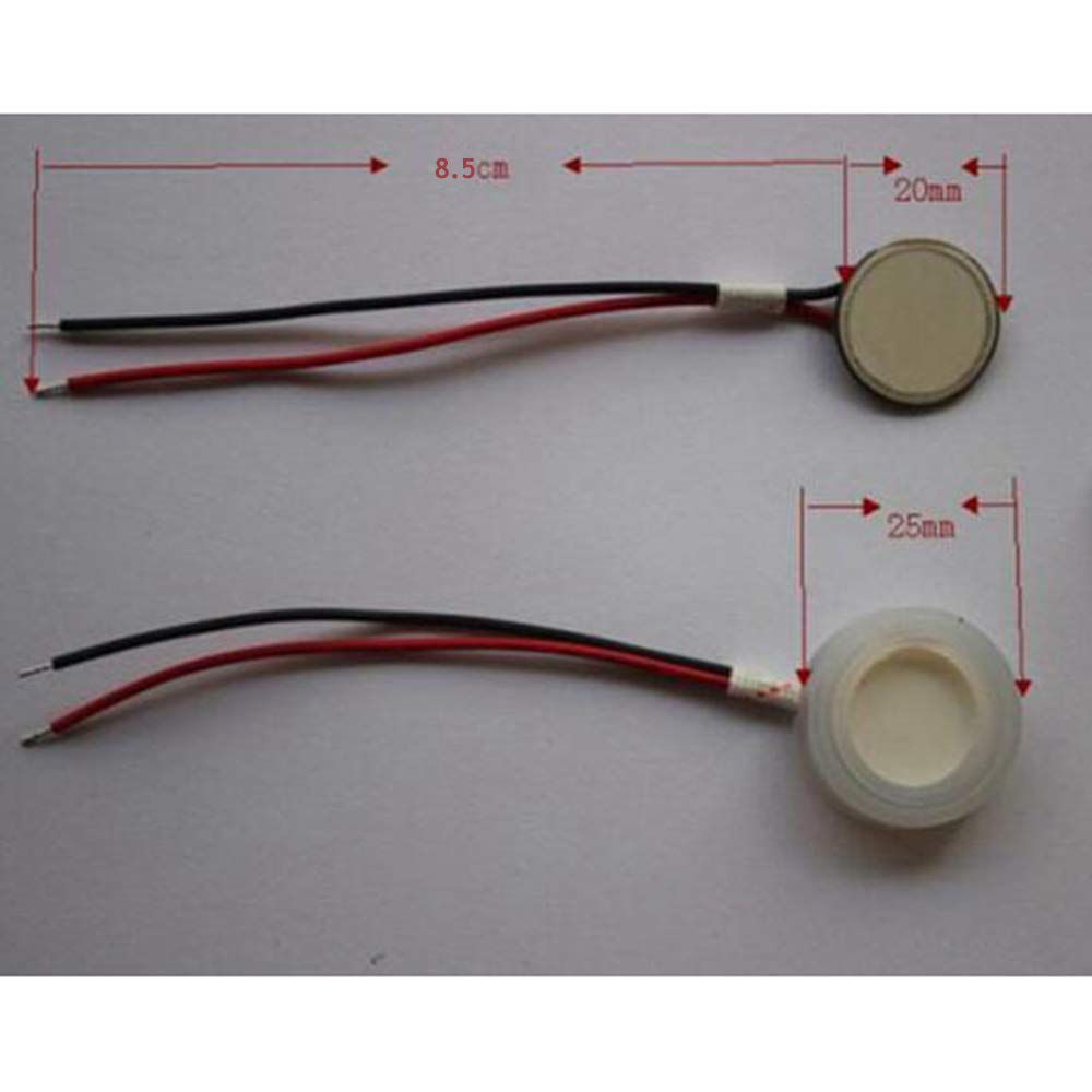 2 Pcs 20mm Ultrasonic Mist Maker Fogger Atomizer Transducer Ceramic Humidifier Accessory for Home Spa, Aromatherapy Diffuser, and Indoor Plant Humidification