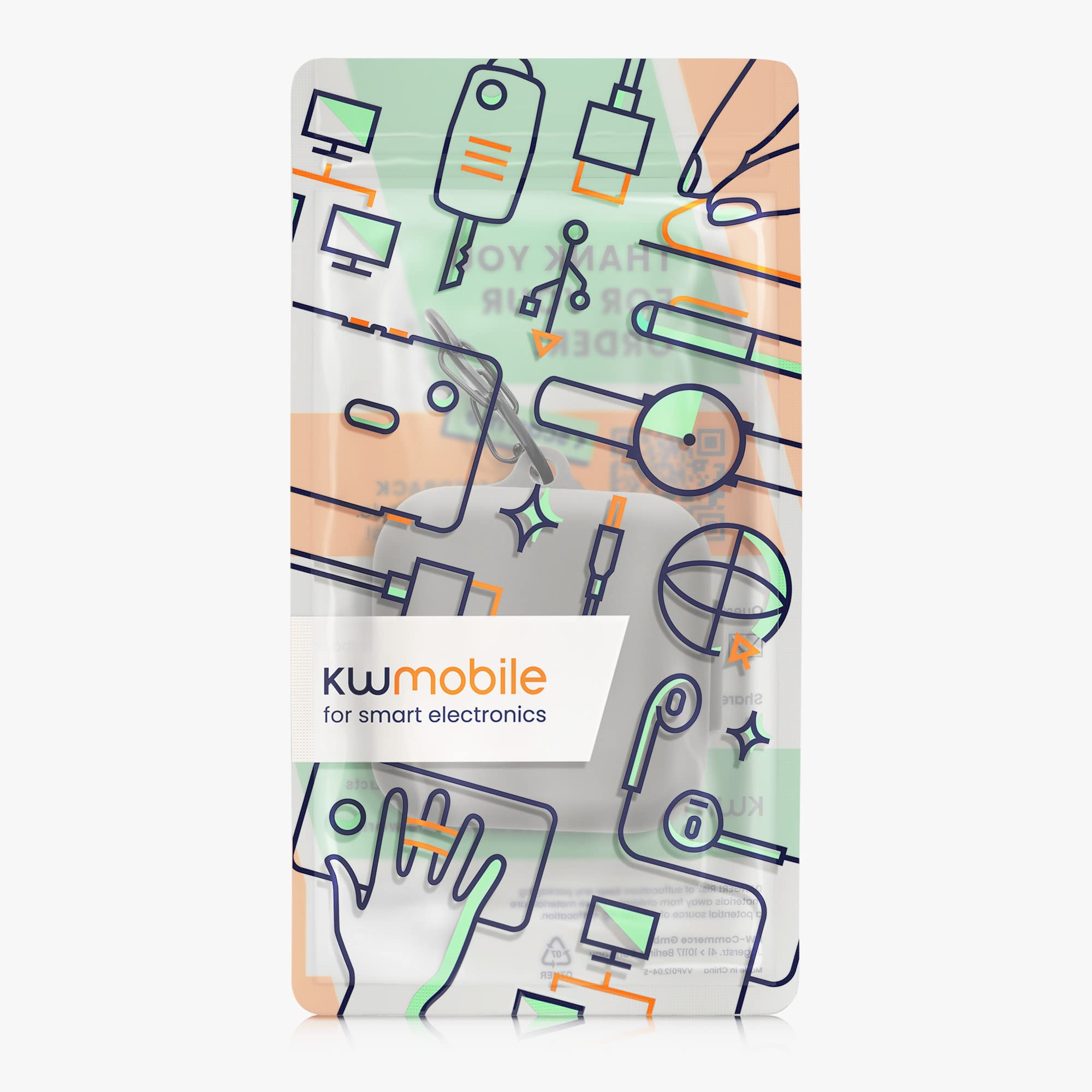 kwmobile Silicone Case for Nothing Ear (1) - Protective Cover Holder for Wireless Earbuds - Grey - Perfect for Travel, Workouts & Daily Use