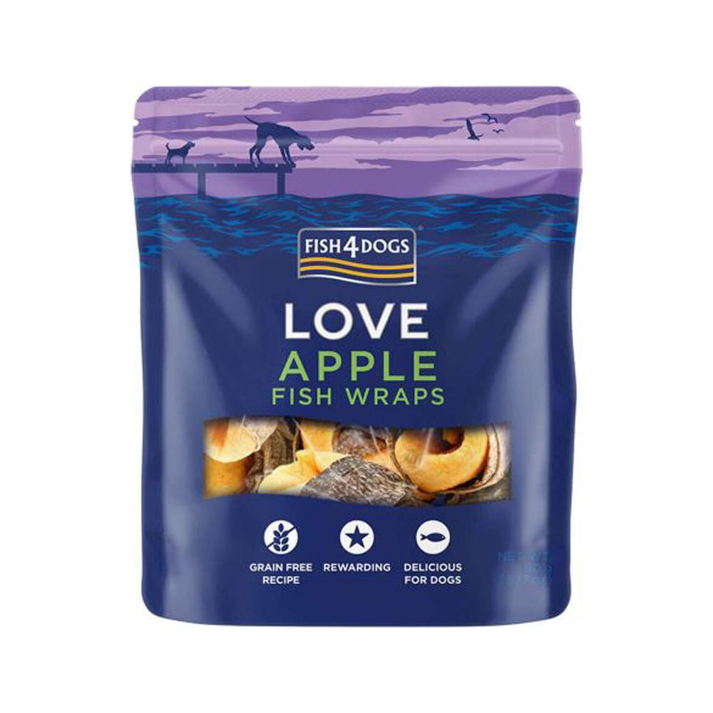 Healthy Apple Fish Wraps Dog Treats - Natural & Delicious Snacks for Small & Large Dogs - Perfect for Training Rewards & Dental Health Care