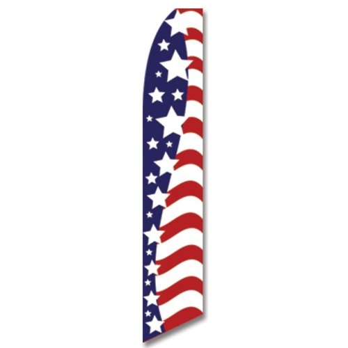 USA American Flag with Pole & Ground Spike Kit - Heavy Duty Nylon Stars & Stripes Outdoor Banner for Yard, Garden, and Patriotic Events
