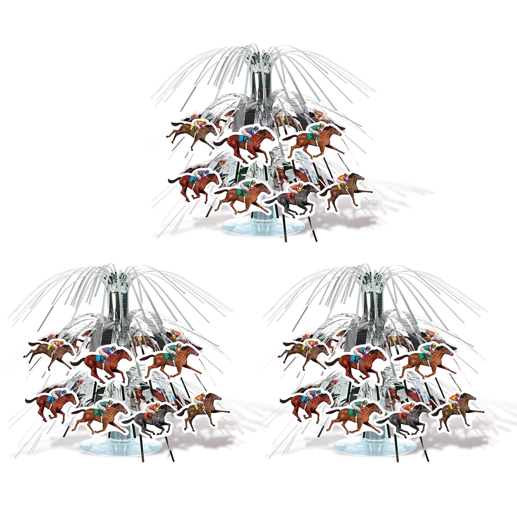 12 Pack Beistle Horse Racing Mini Party Cascade Centerpieces - Perfect for Derby Day, Birthday Parties & Themed Events