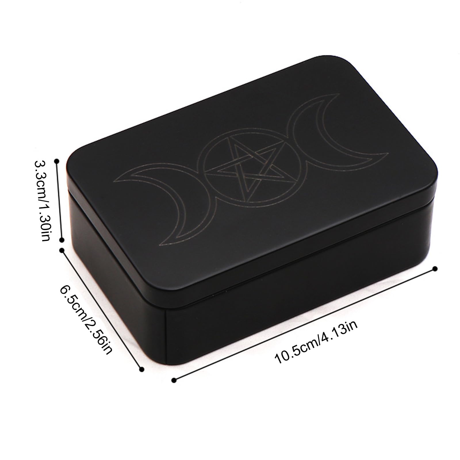 Premium Metal Card Storage Box - Rectangle Playing Cards Holder for Tarot, Jewelry & Game Accessories - Durable & Stylish Organizer for Home, Travel & Collectibles