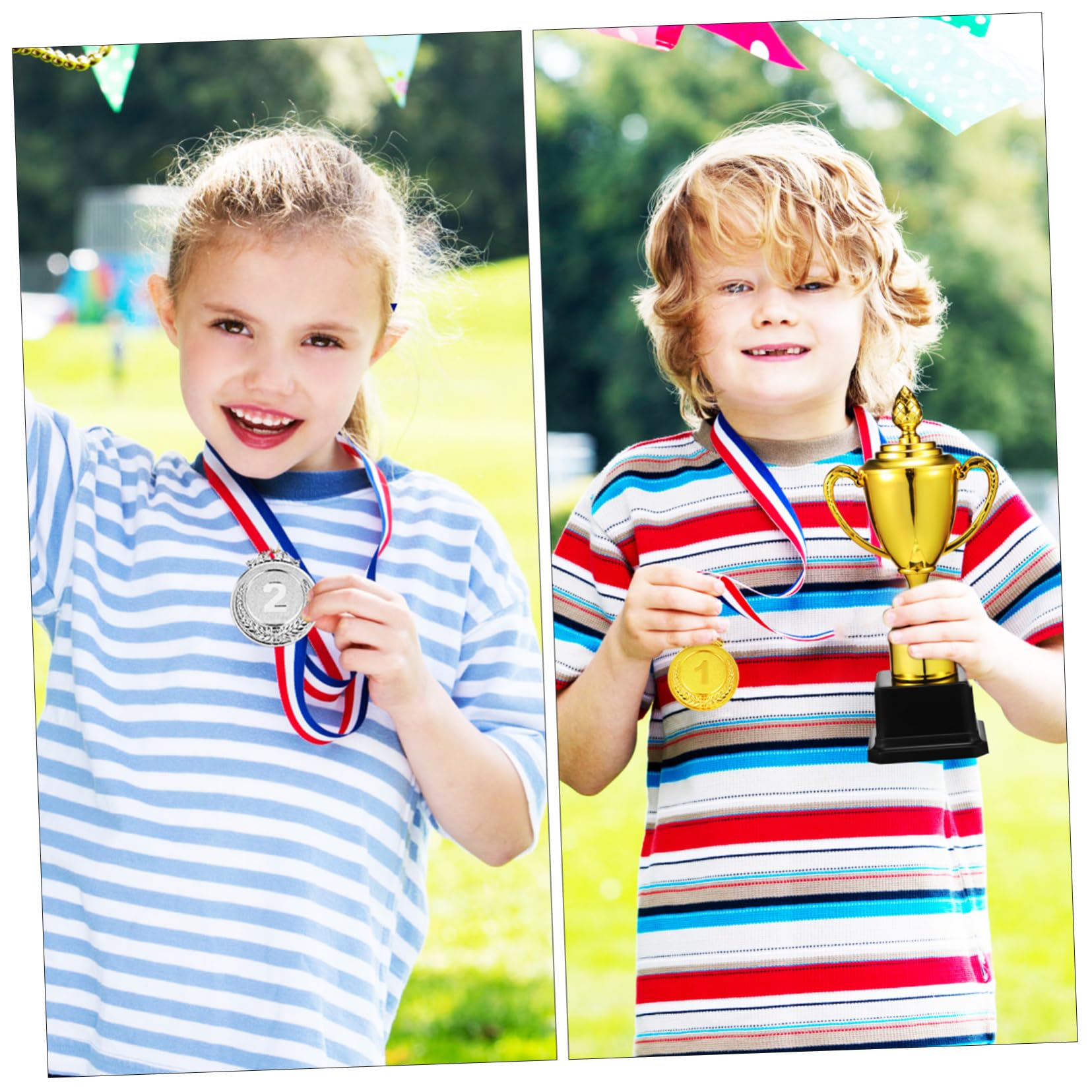 KOMBIUDA Plastic Trophy Toy - Gold Award Trophy for Kids Competition, Sports & School Rewards - Perfect for Birthday Parties, Classroom Prizes & Team Celebrations