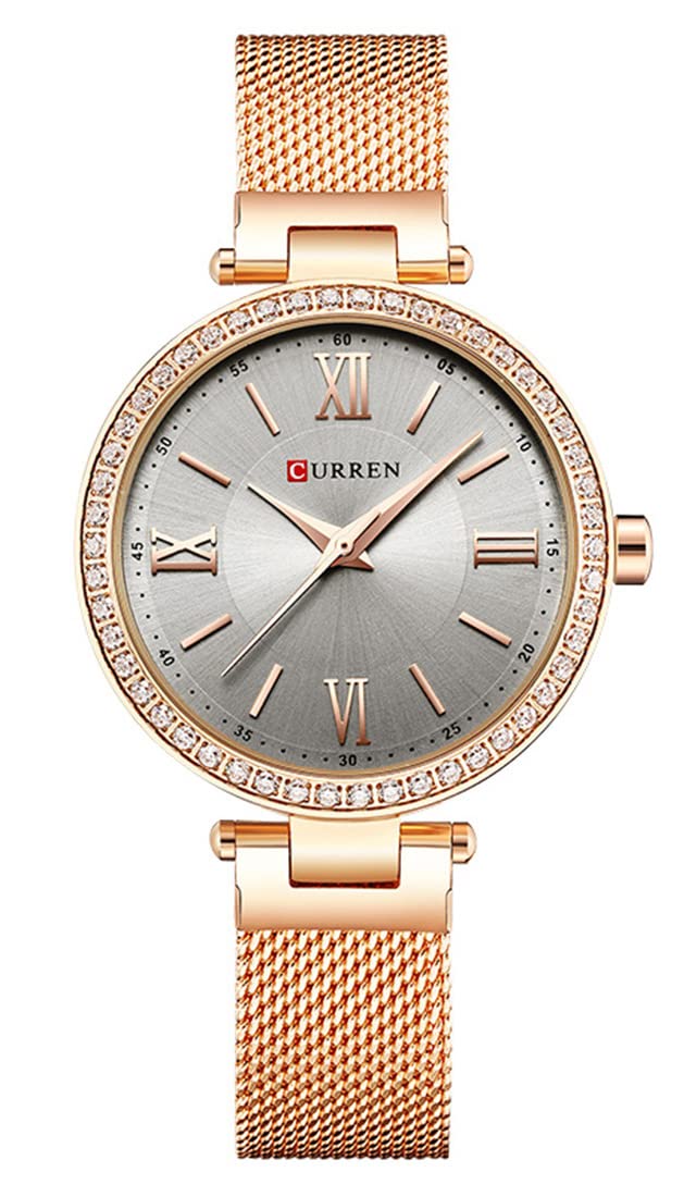 Stylish Women's Stainless Steel Bracelet Watch - Waterproof Casual & Business Timepiece with Iced Out Design | Perfect for Office, Party & Everyday Wear