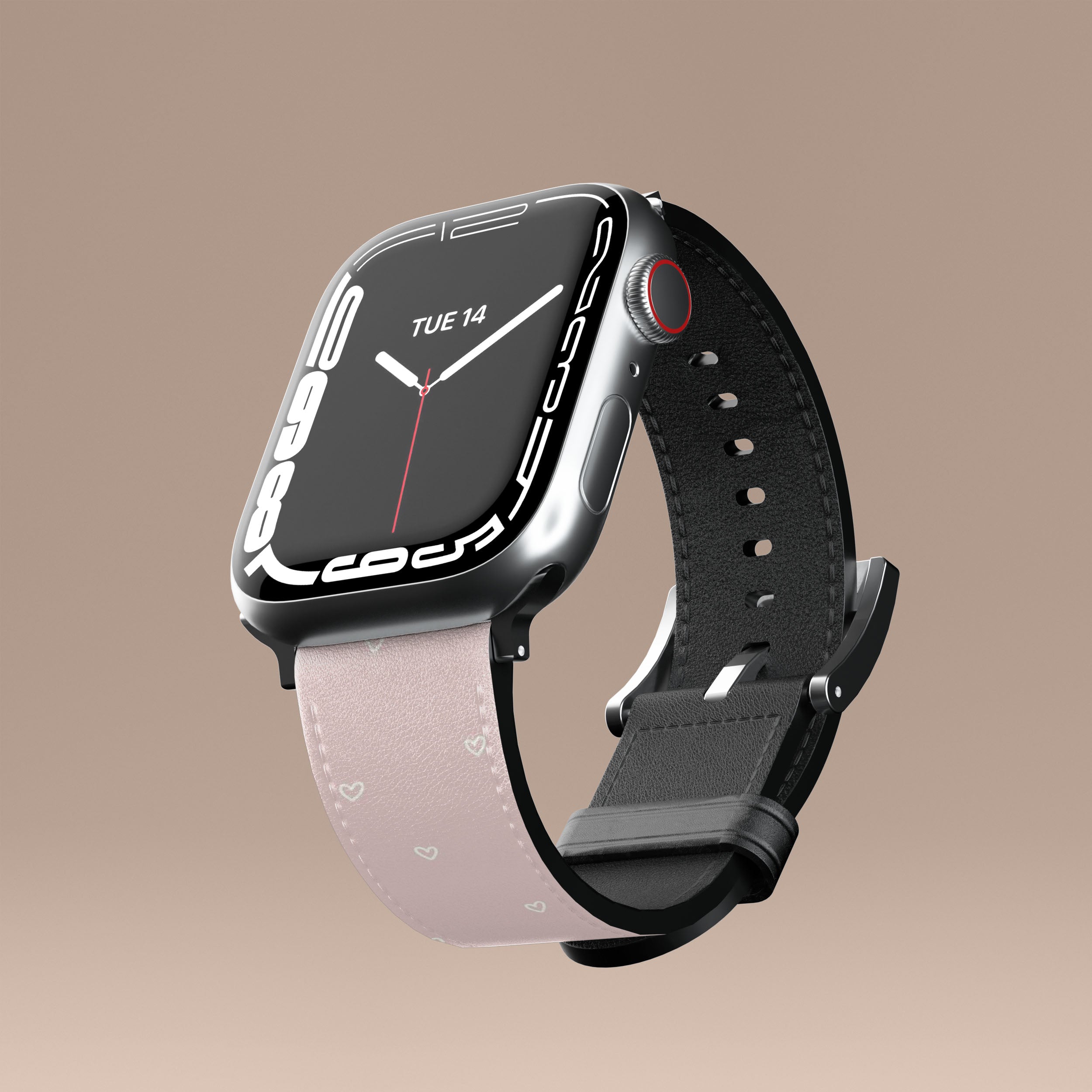 Sweet Hearts Apple Watch Band - Soft Silicone Replacement Strap for Women, Compatible with Apple Watch Series 9/8/7/6/SE/5/4/3/2/1 (38mm 40mm 41mm 42mm 44mm 45mm) - Perfect for Workouts, Daily Wear & Valentine's Gifts