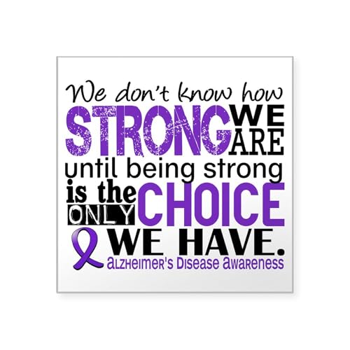 Clear - Alzheimer's Howstrongweare Square Sticker 3 X 3