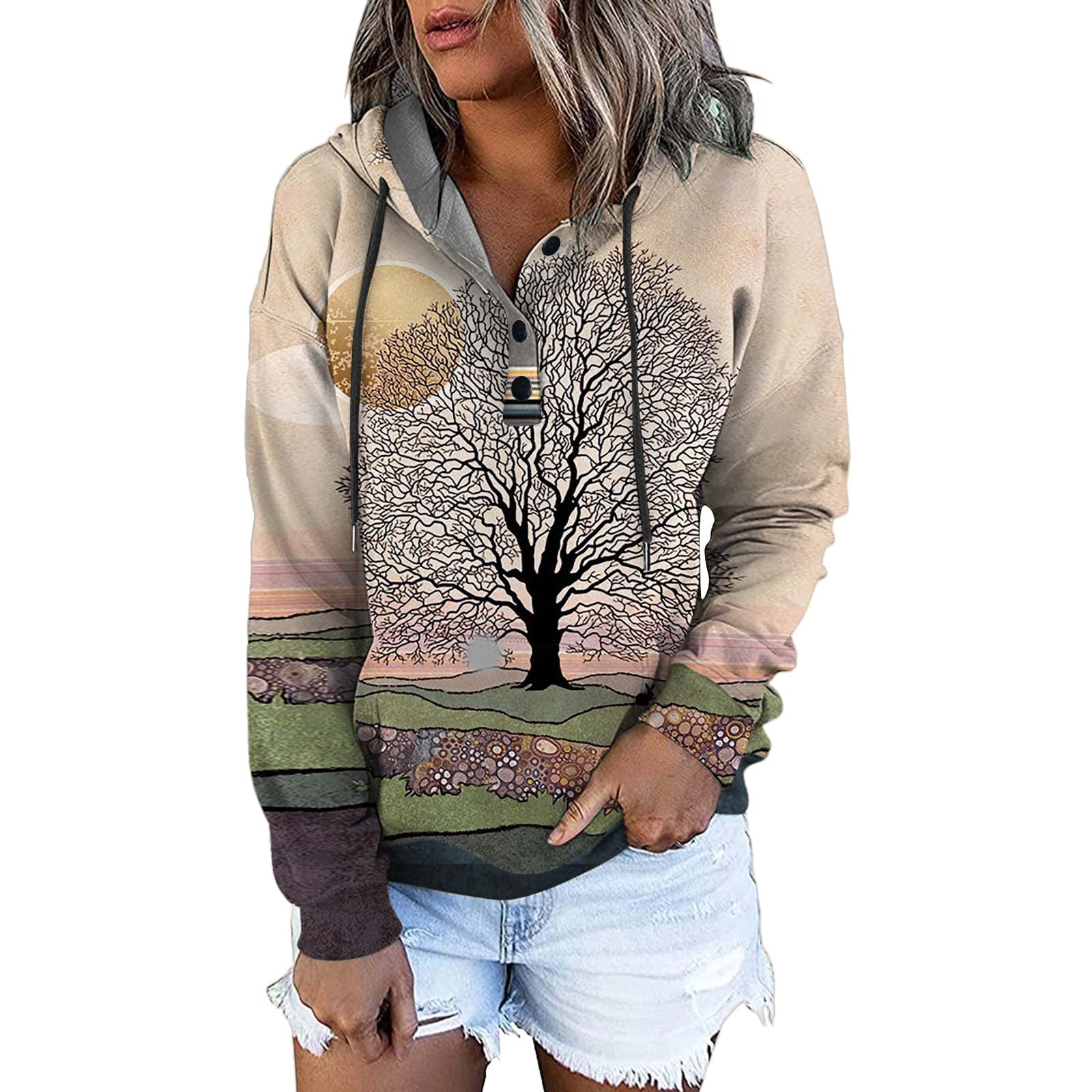 MLAGJSS Women's Lightweight Long Sleeve Pullover - Casual Christmas Print Loose Tunic Top with Round Neck | Perfect for Holiday Parties, Office Wear & Everyday Comfort