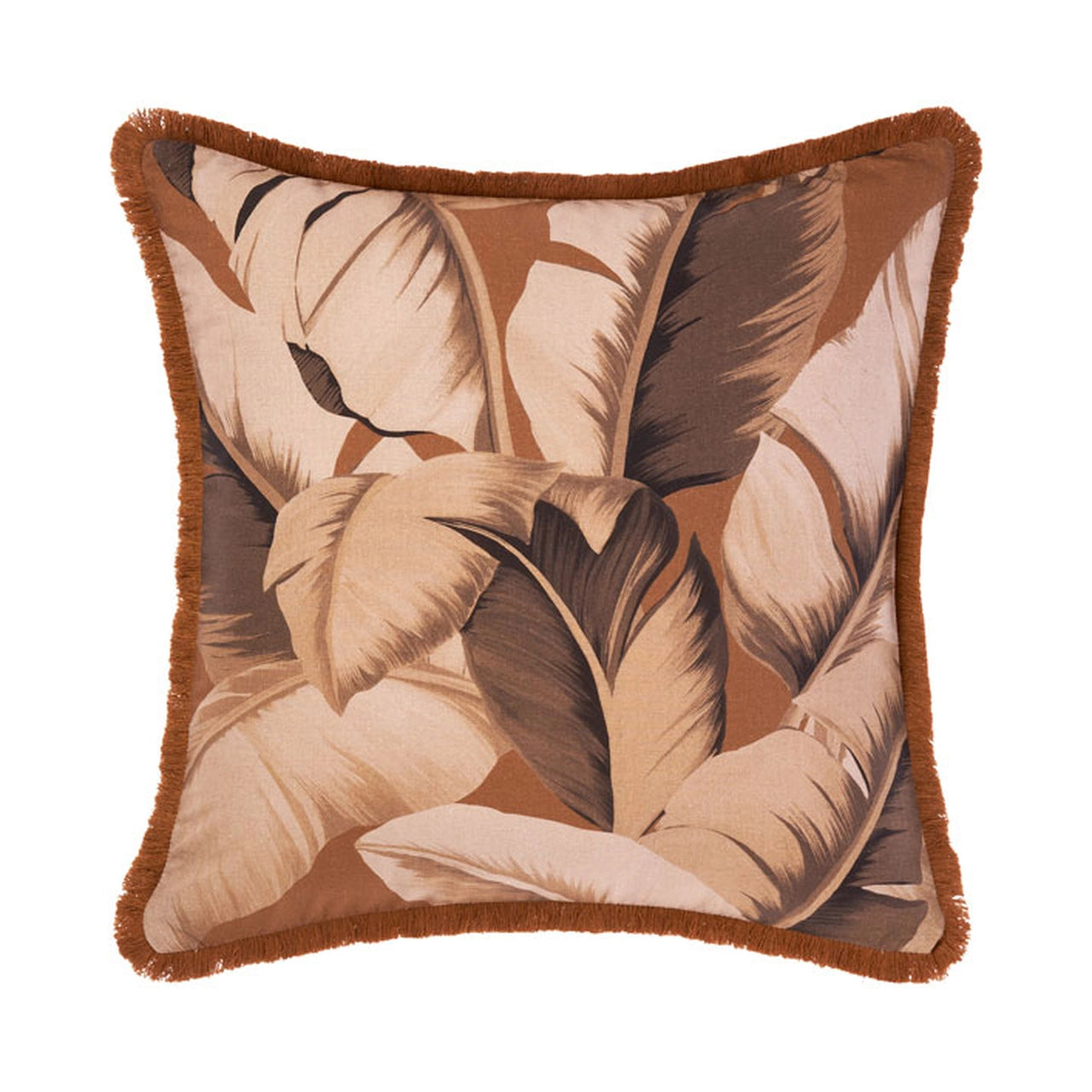 Linen House Kalena Cinnamon Throw Pillow Cover - Soft Decorative Cushion for Sofa, Bed & Living Room - Home Decor Accent for Cozy Comfort