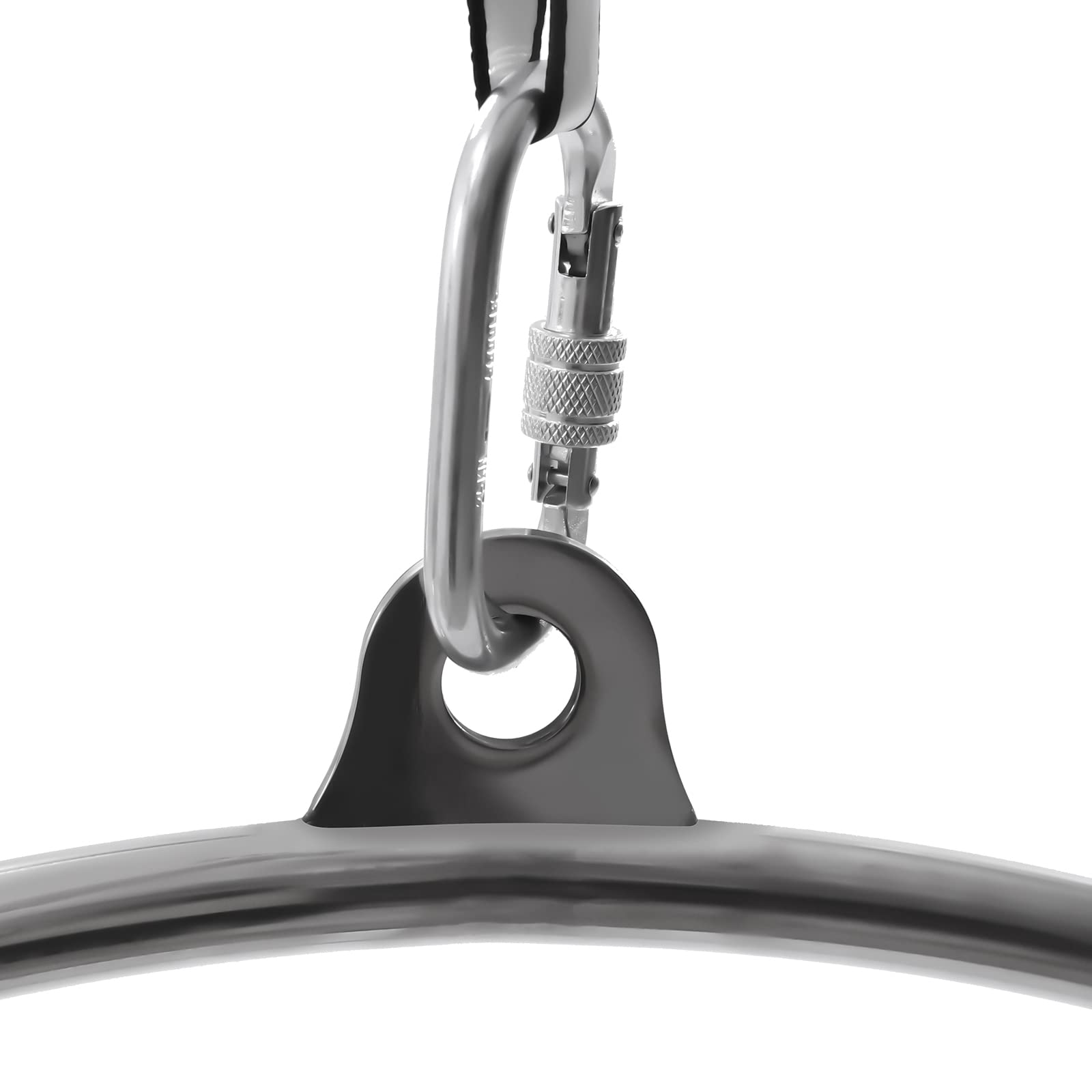 Stainless Steel Aerial Hoop 80cm/31.5in - Single Point Lyra Ring for Circus Performance, Aerial Yoga & Acrobatics - Supports 253lb - Perfect for Home Gym, Dance Studio & Professional Training