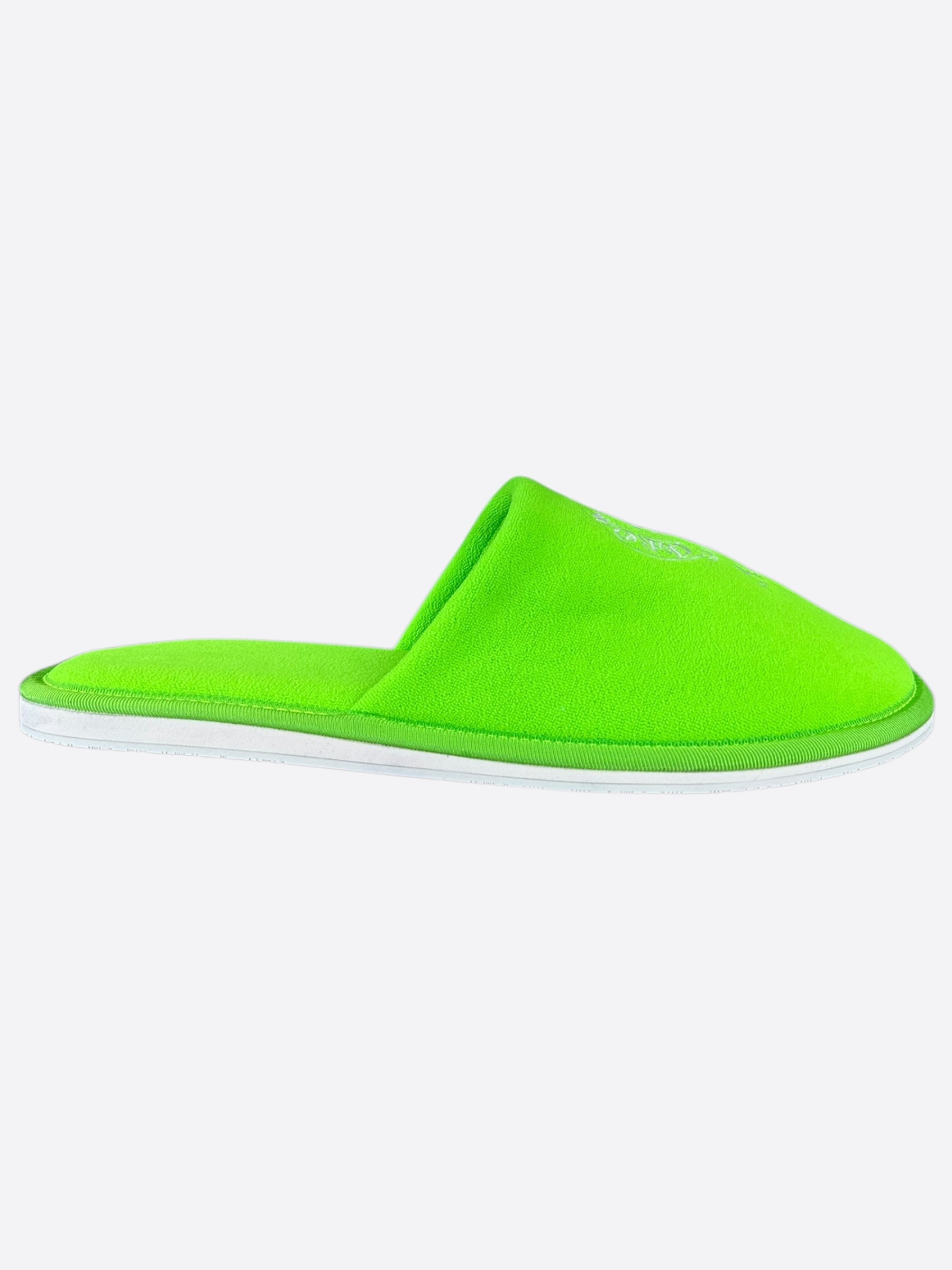 Chrome Hearts Green & White Miami Horseshoe Logo Slippers - Stylish & Comfortable Luxury Slides for Men & Women - Perfect for Home, Beach & Casual Outings