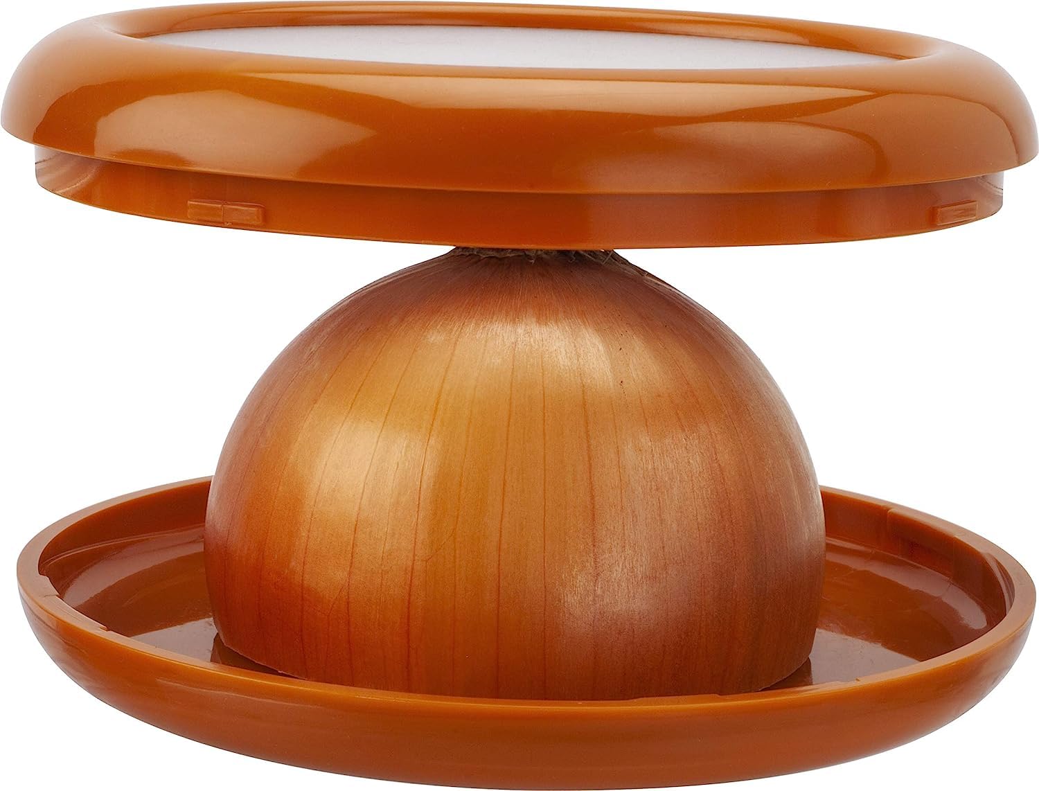 Joie Onion Stretch Pod - 2 Pack | Fresh Onion Storage Container for Refrigerator | Extends Vegetable Shelf Life | Perfect for Kitchen, Pantry & Meal Prep Organization (Orange)