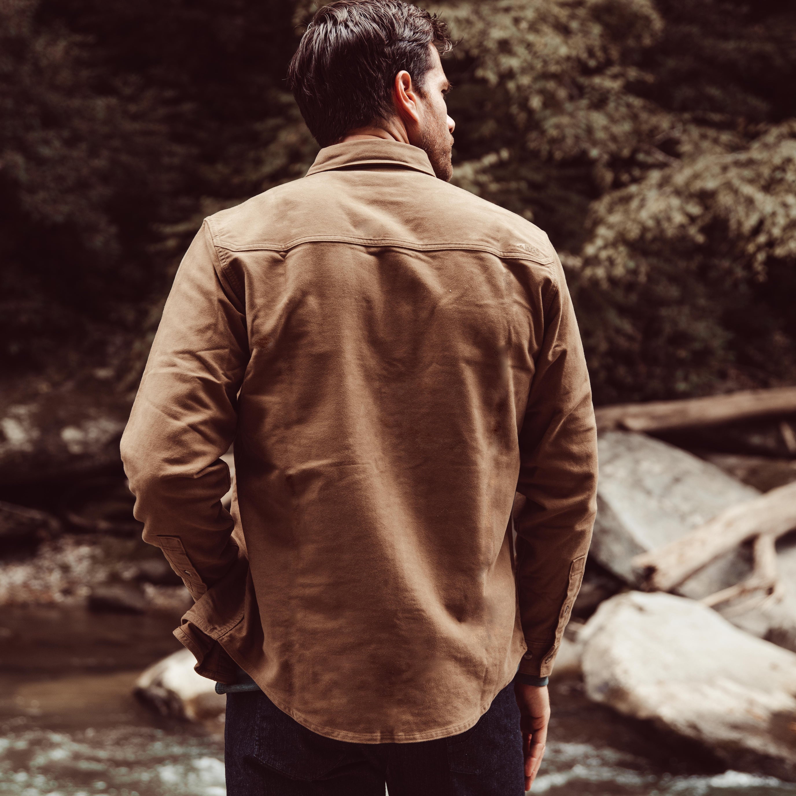 Premium Cotton Moleskin Shirt Jacket for Men - Soft & Durable Workwear - Ideal for Outdoor Activities, Hiking, and Casual Wear