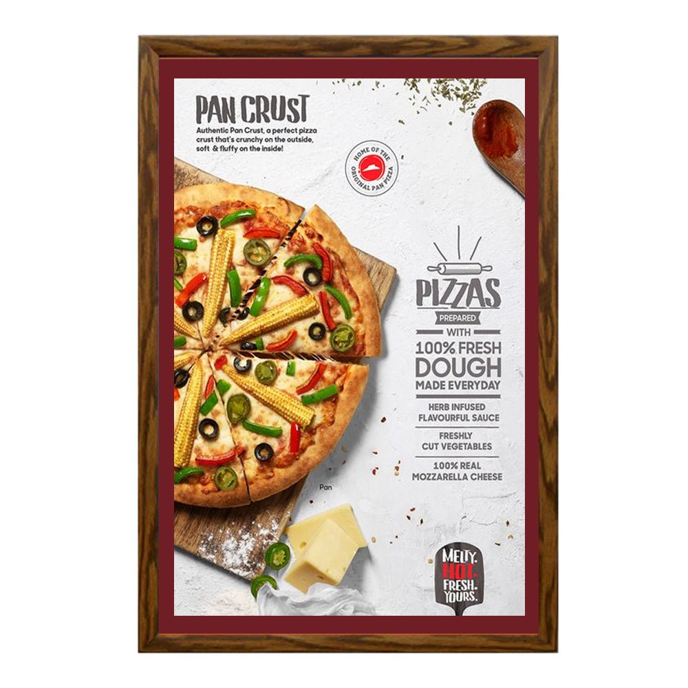 10x12 Designer Wood Snap Frames for Posters with 2 Wide Matboard - Perfect for Home Decor, Office Displays & Art Exhibitions