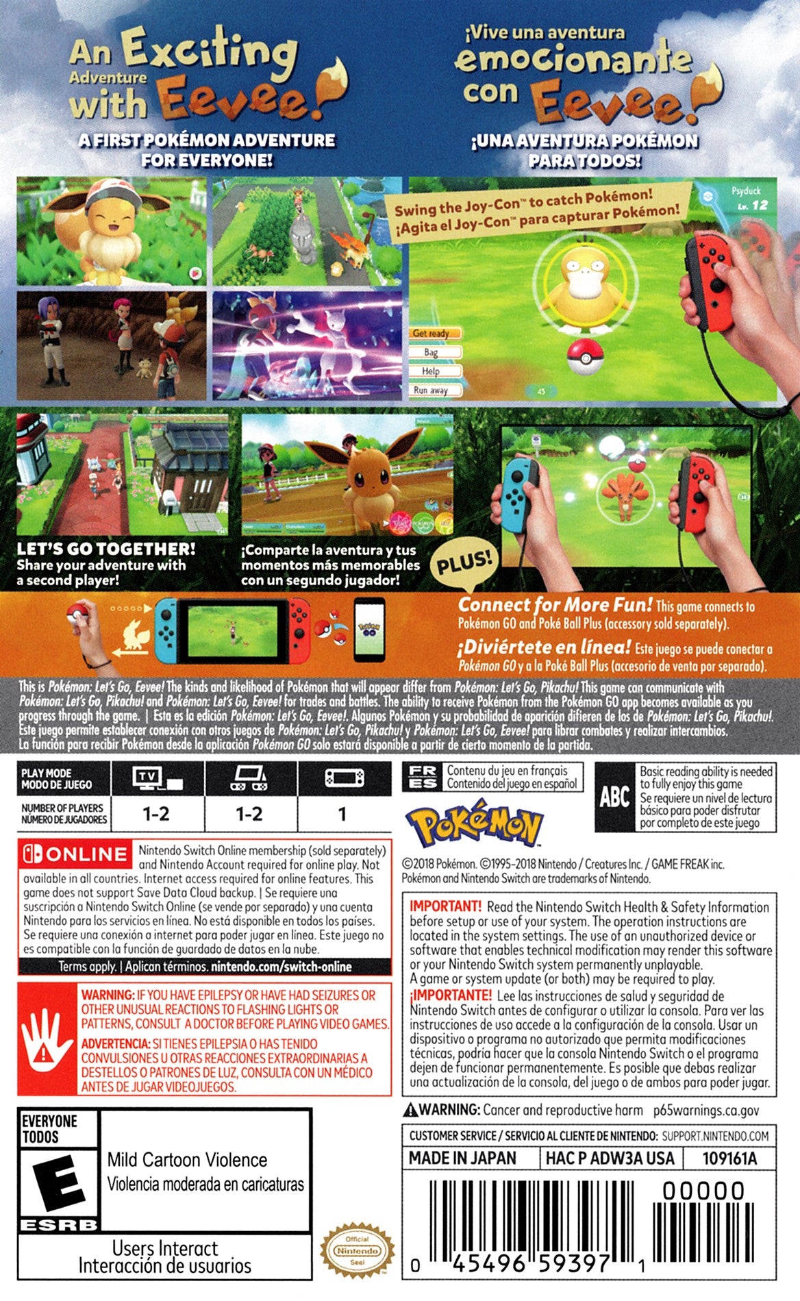 Pokemon: Let's Go, Eevee! - Nintendo Switch Game | Adventure RPG with Eevee Companion | Perfect for Kids & Family Game Night