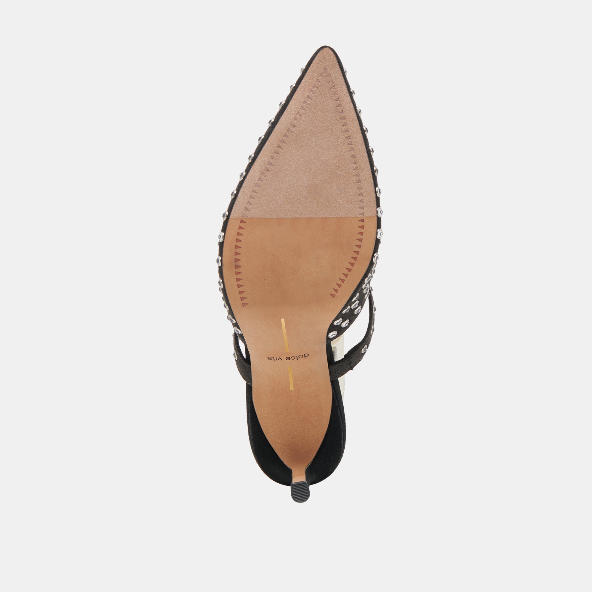 KANIKA Black Crystal Stud Heels for Women - Elegant High Heels for Parties, Weddings & Evening Events