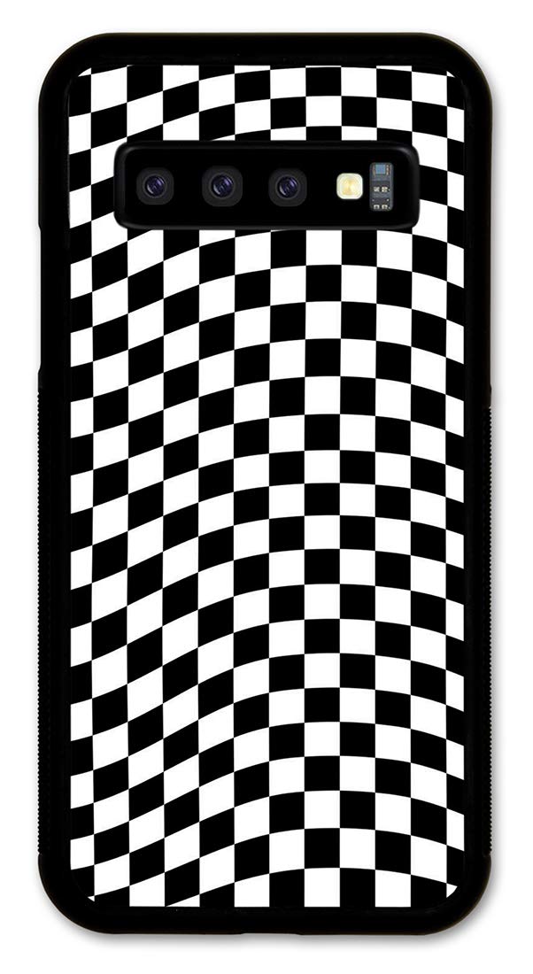 Slim Fit Checkered Flag Phone Case for Samsung Galaxy S10+ (Plus) - Durable Protective Cover - Perfect for Everyday Use, Sports & Outdoor Activities