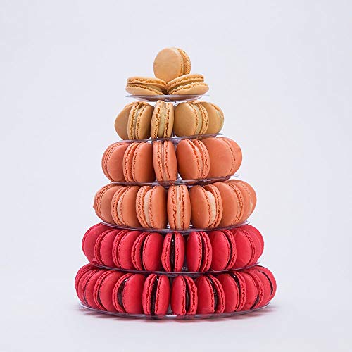 Woops! Pure Love Small Macaron Pyramid - Gourmet French Desserts & Pastries | Custom Corporate & Wedding Gifts | Birthday Present Ideas for Her - Perfect for Bridal Showers, Office Events & Special Celebrations