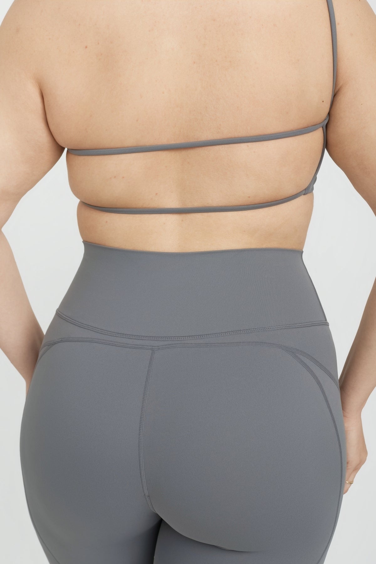 Billi Asymmetrical Sports Bralette - Breathable Workout Bra for Women - Yoga, Running & Gym - Steel Gray Activewear