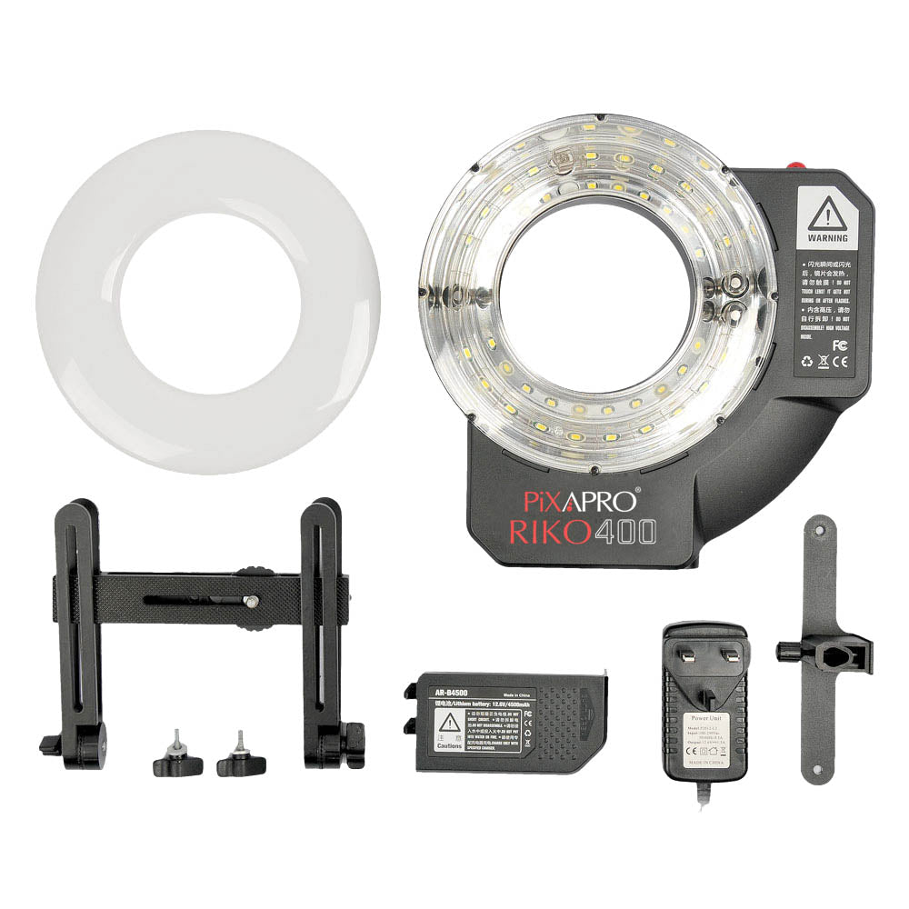 RIKO400 400Ws Professional Daylight Ring Flash for Studio Photography - Compatible with Godox AR400 - Perfect for Portrait, Macro & Fashion Photography