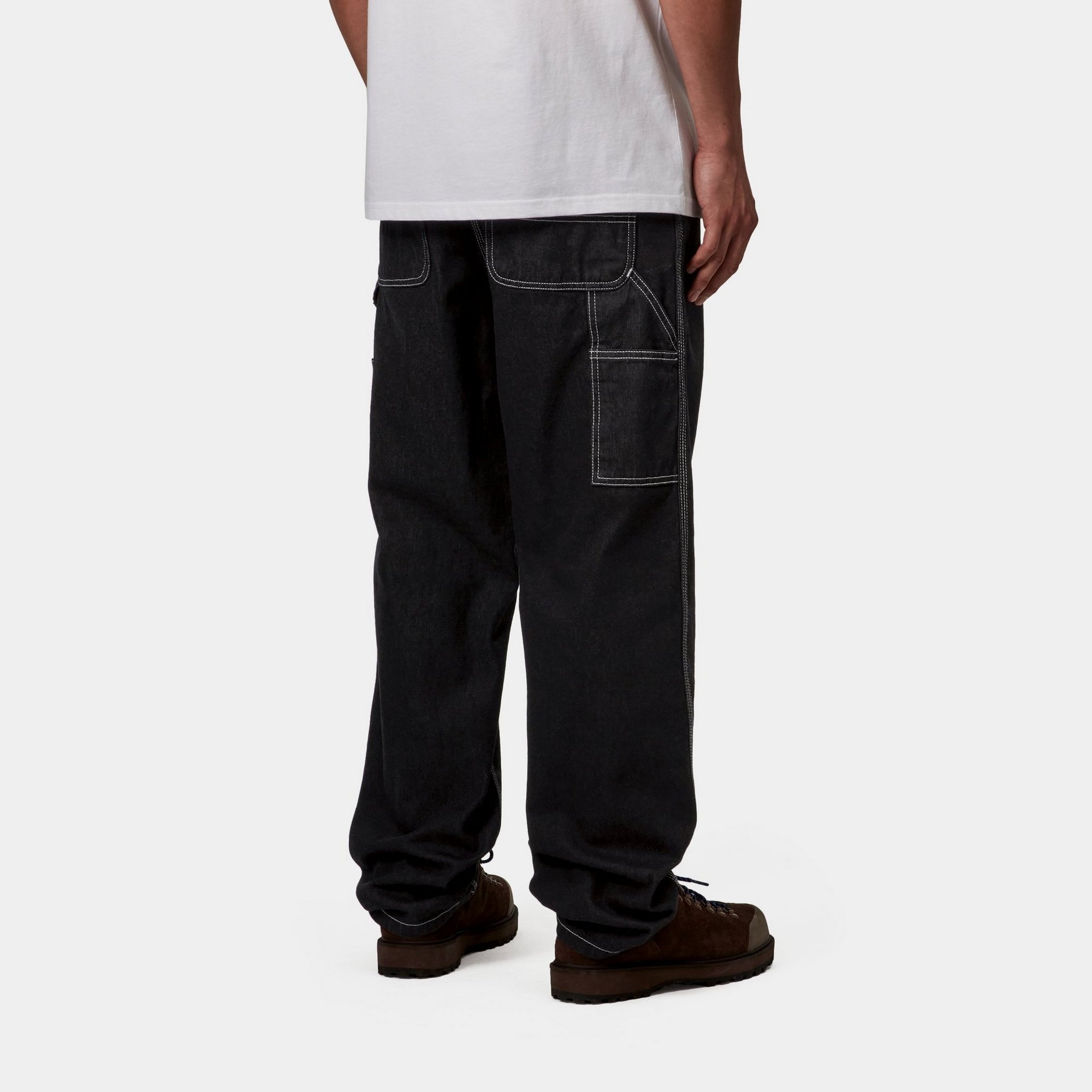 Single Knee Heart Label Pant - Norco Denim Jeans in Black (Rinsed Wash) | Trendy Streetwear for Casual Outfits & Urban Fashion