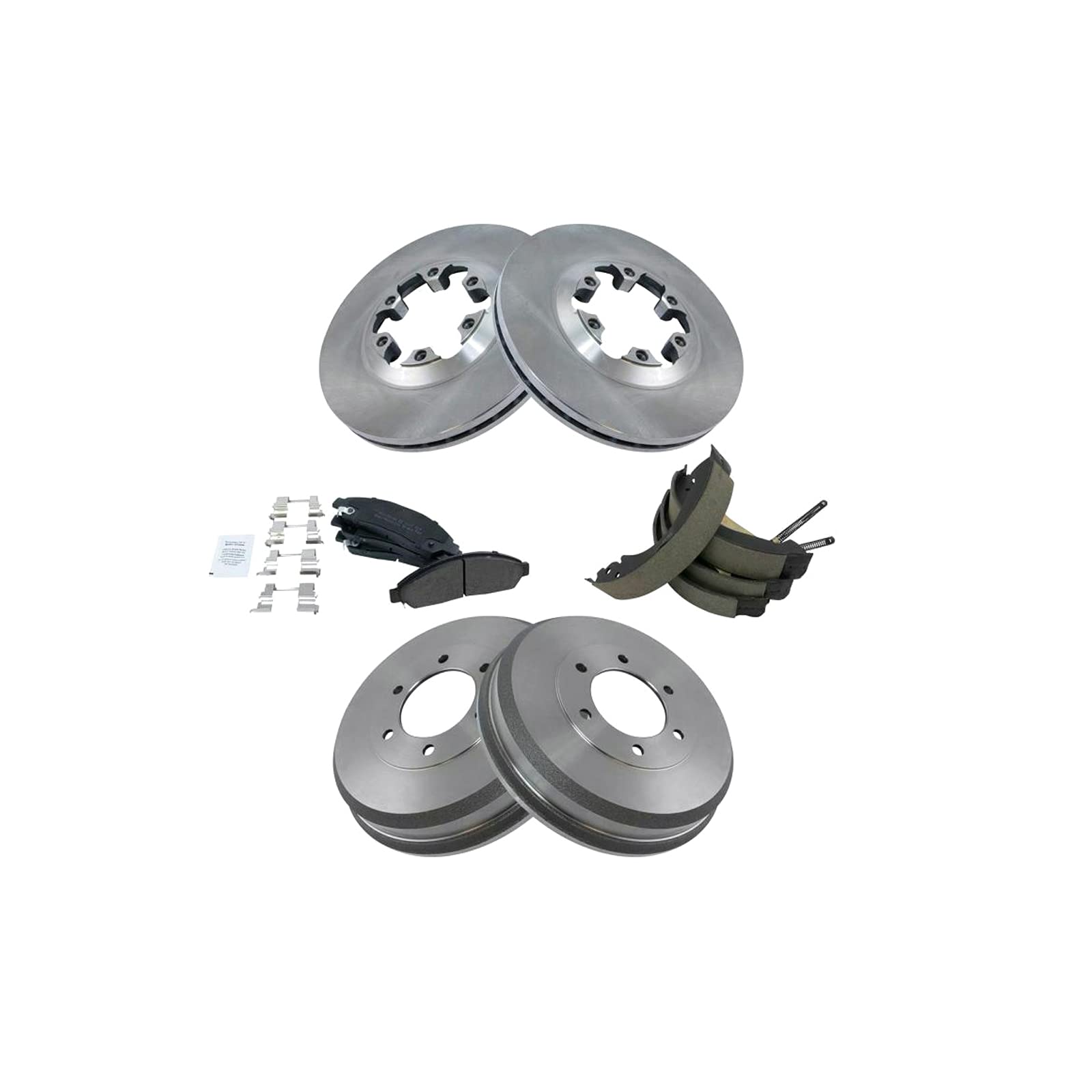 Kucaruce Complete Brake Shoes, Drums, Pads & Rotor Kit - Compatible with Truck BKA10448 | Heavy-Duty Braking System for Smooth & Safe Stops | Ideal for Commercial Trucks & Fleet Vehicles