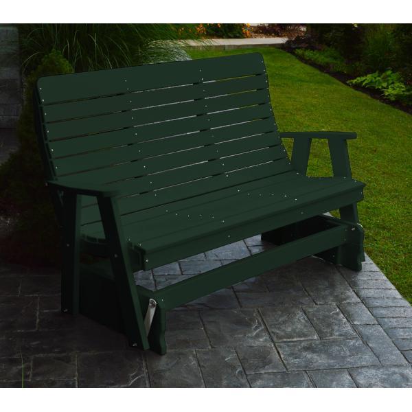 Eco-Friendly Recycled Plastic Poly Winston Glider - Durable & Comfortable Outdoor Rocking Chair for Patio, Garden, and Porch Relaxation