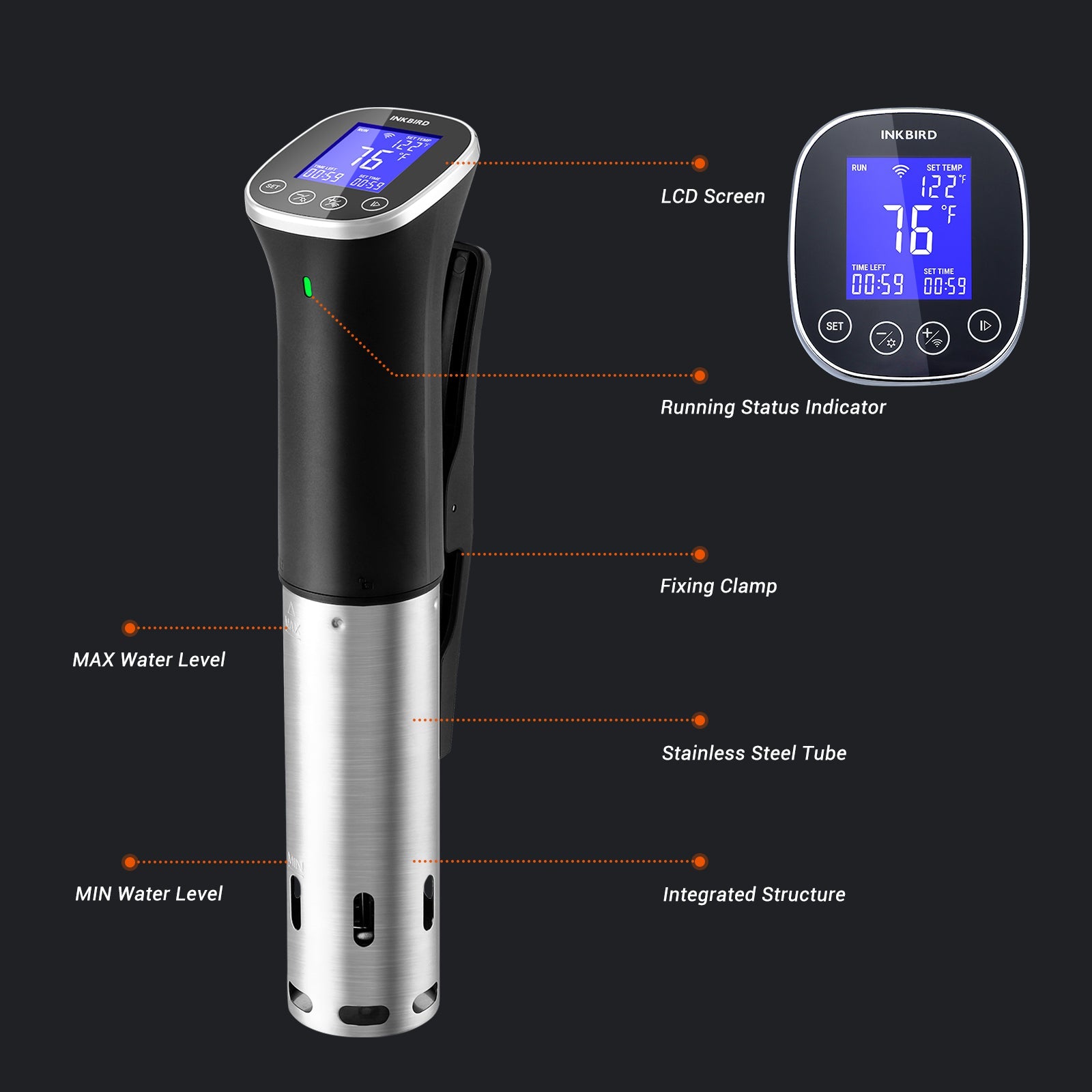 ISV 300W WiFi Sous Vide Cooker - Precision Temperature Control for Perfect Steaks, Chicken & Seafood | Smart Cooking App Control | Ideal for Home Chefs & Meal Prep