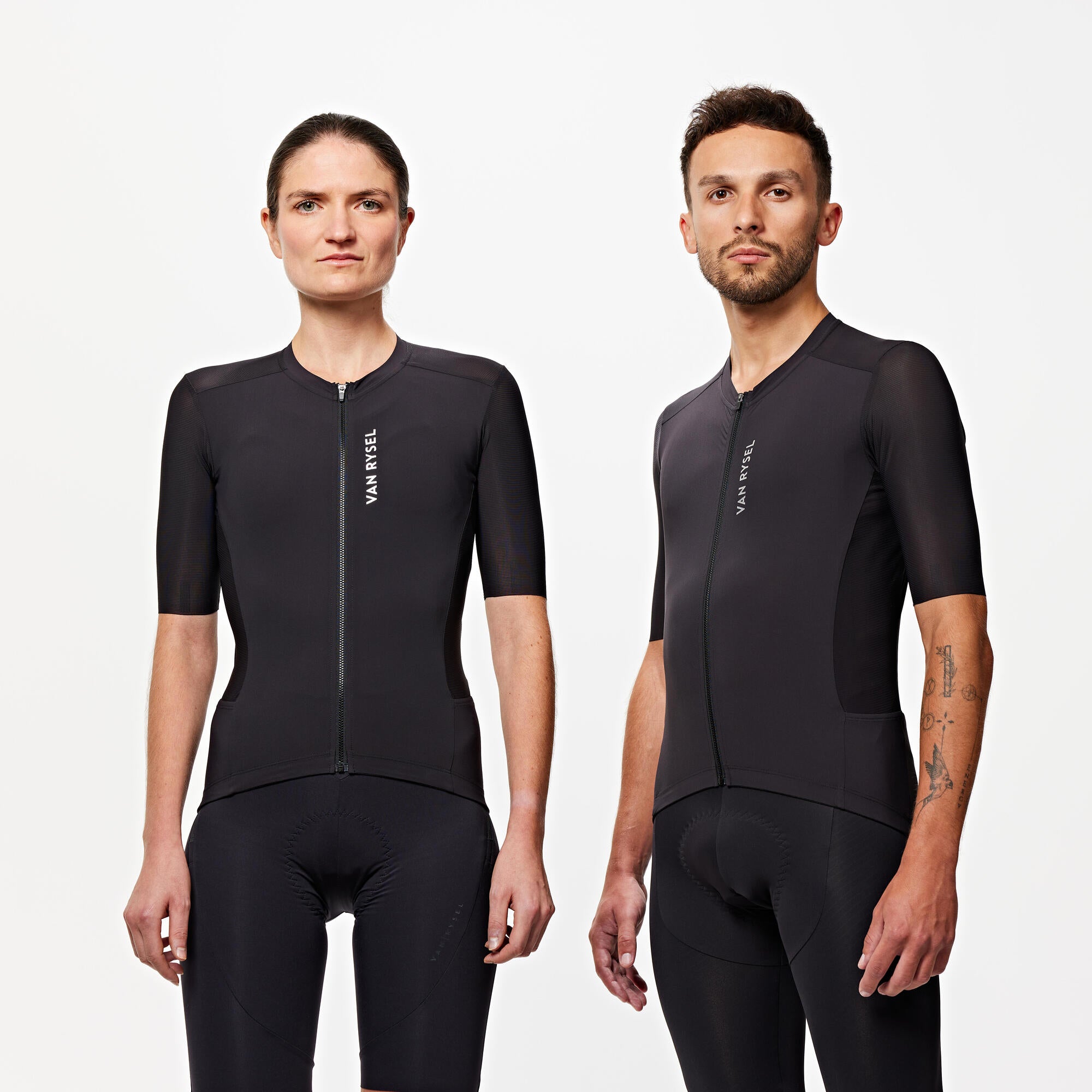 Van Rysel Unisex RCR 2 Short Sleeve Cycling Jersey - Breathable & Quick-Dry for Road Biking & Training - Perfect for Men & Women Cyclists