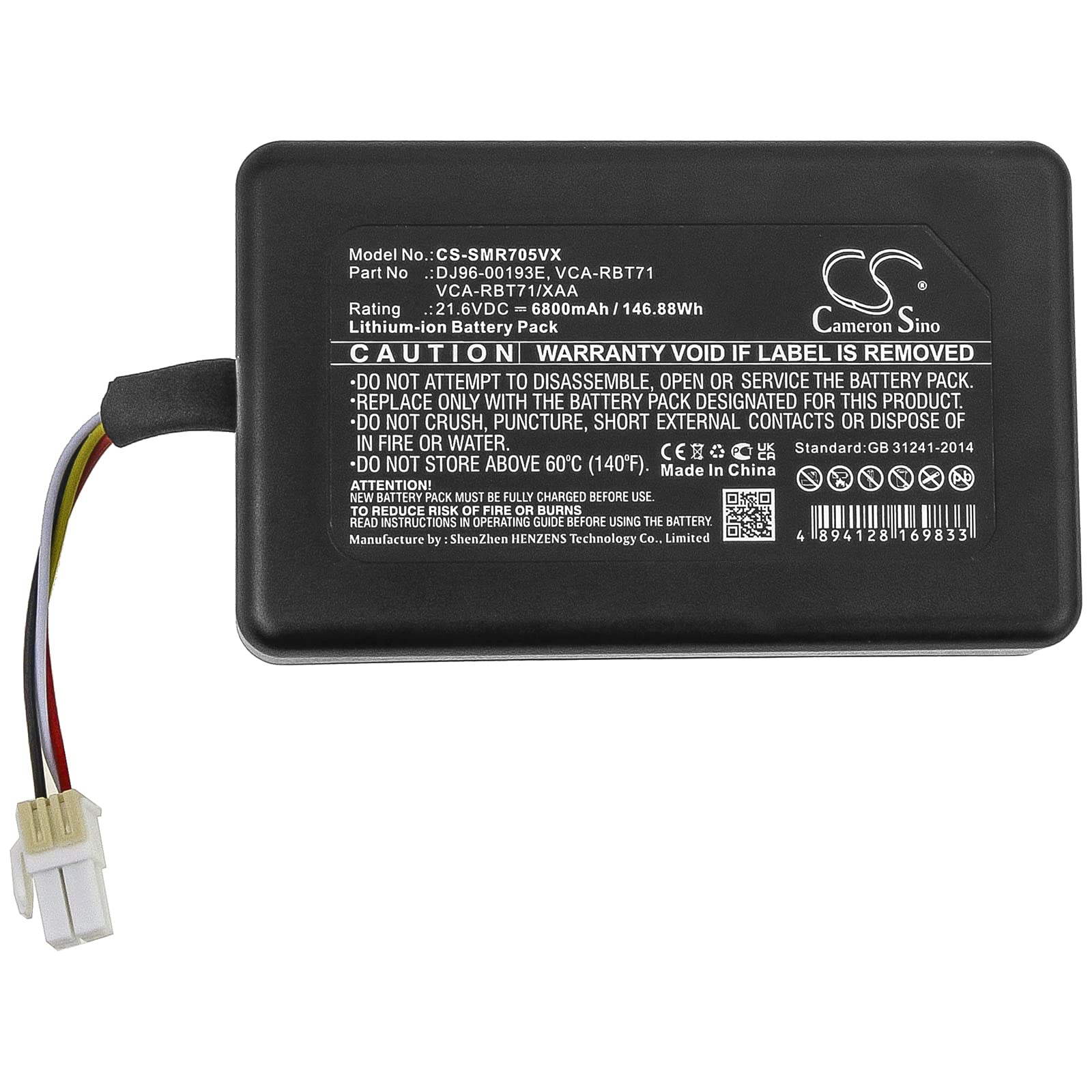 Replacement Battery for Samsung PowerBot R7040, R1AM7010UW/AA, VR1AM7010U5/AA - Compatible with Multiple Models - Long-Lasting Power for Efficient Robot Vacuum Cleaning - Perfect for Home and Office Use