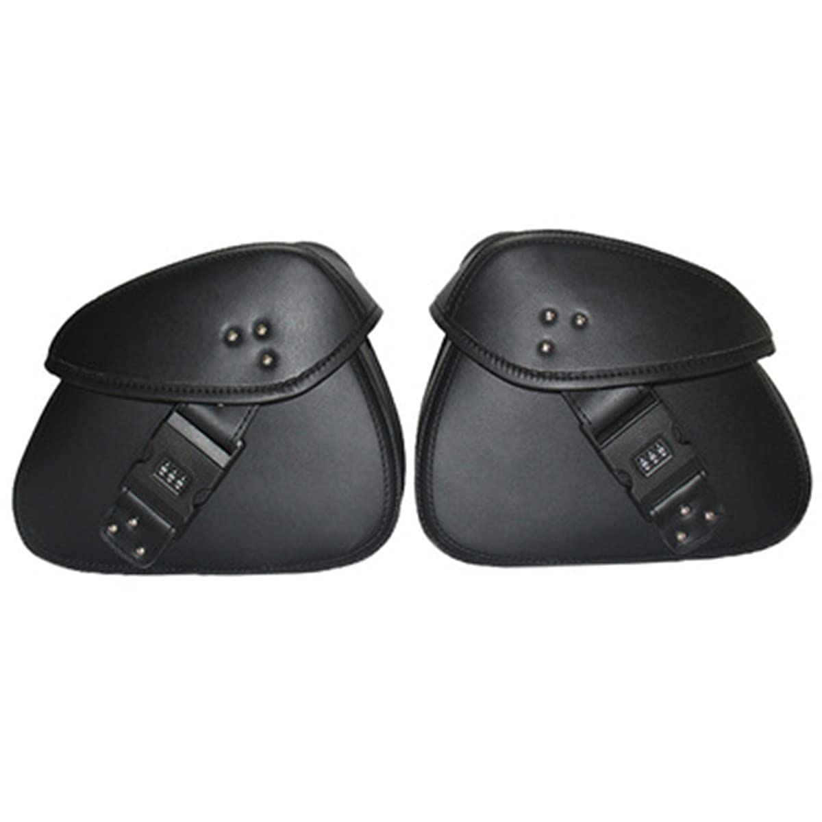 Universal PU Leather Motorcycle Saddle Bags - Waterproof & Wearproof Left/Right Luggage Storage for Sports Bikes | Perfect for Commuting, Road Trips & Adventure Riding