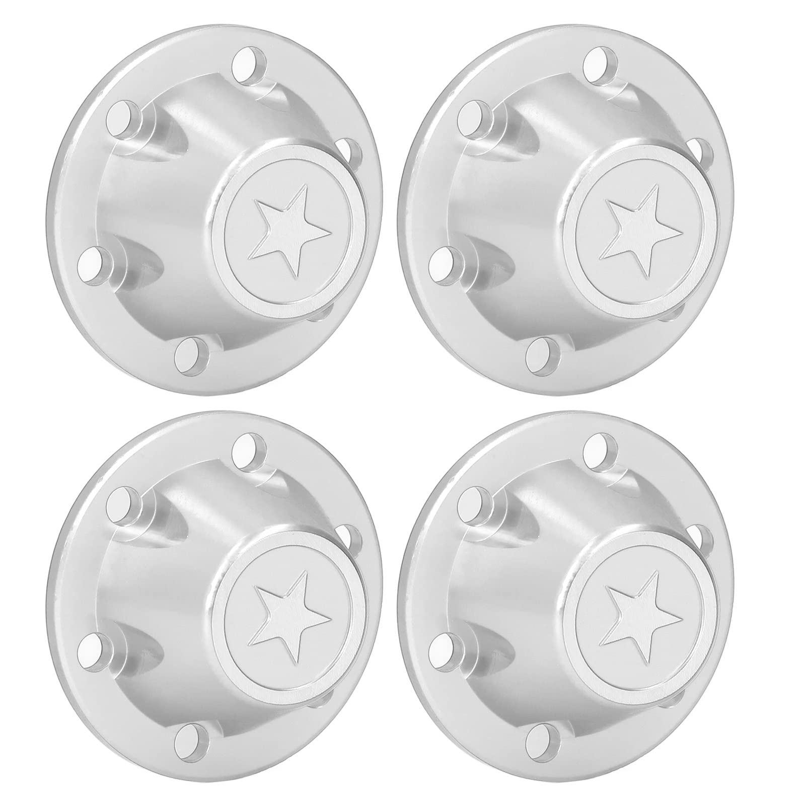 Gaeirt 4Pcs Universal Hex Wheel Nut Covers for 1/6 RC Cars - Easy Installation & Durable Tire Lock Accessories | Perfect for Off-Road RC Vehicles & Crawler Models