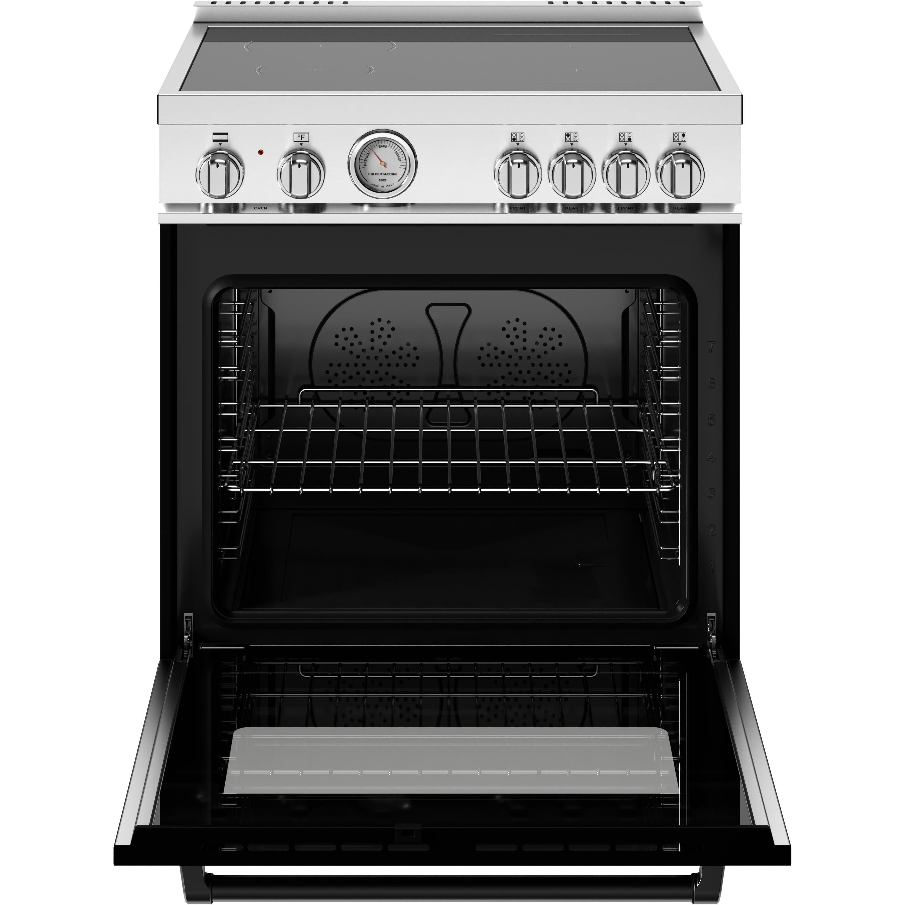 Bertazzoni 30 Inch Freestanding Induction Range MAS304INMNEV - Professional Stainless Steel Cooktop for Modern Kitchens | Perfect for Home Chefs & Entertaining